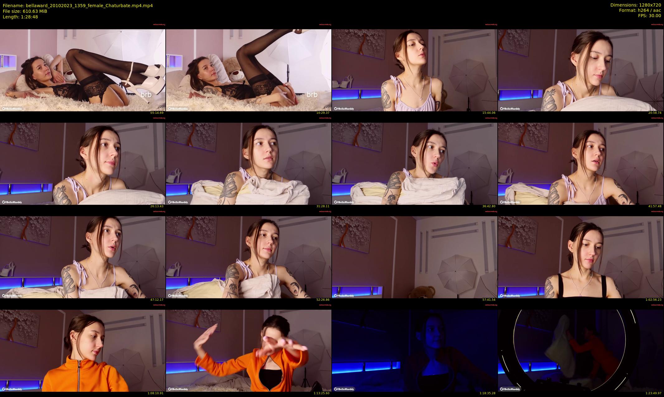 bellaward — 89 minute Chaturbate female cam show recording, 720p, Oct 20, 2023
