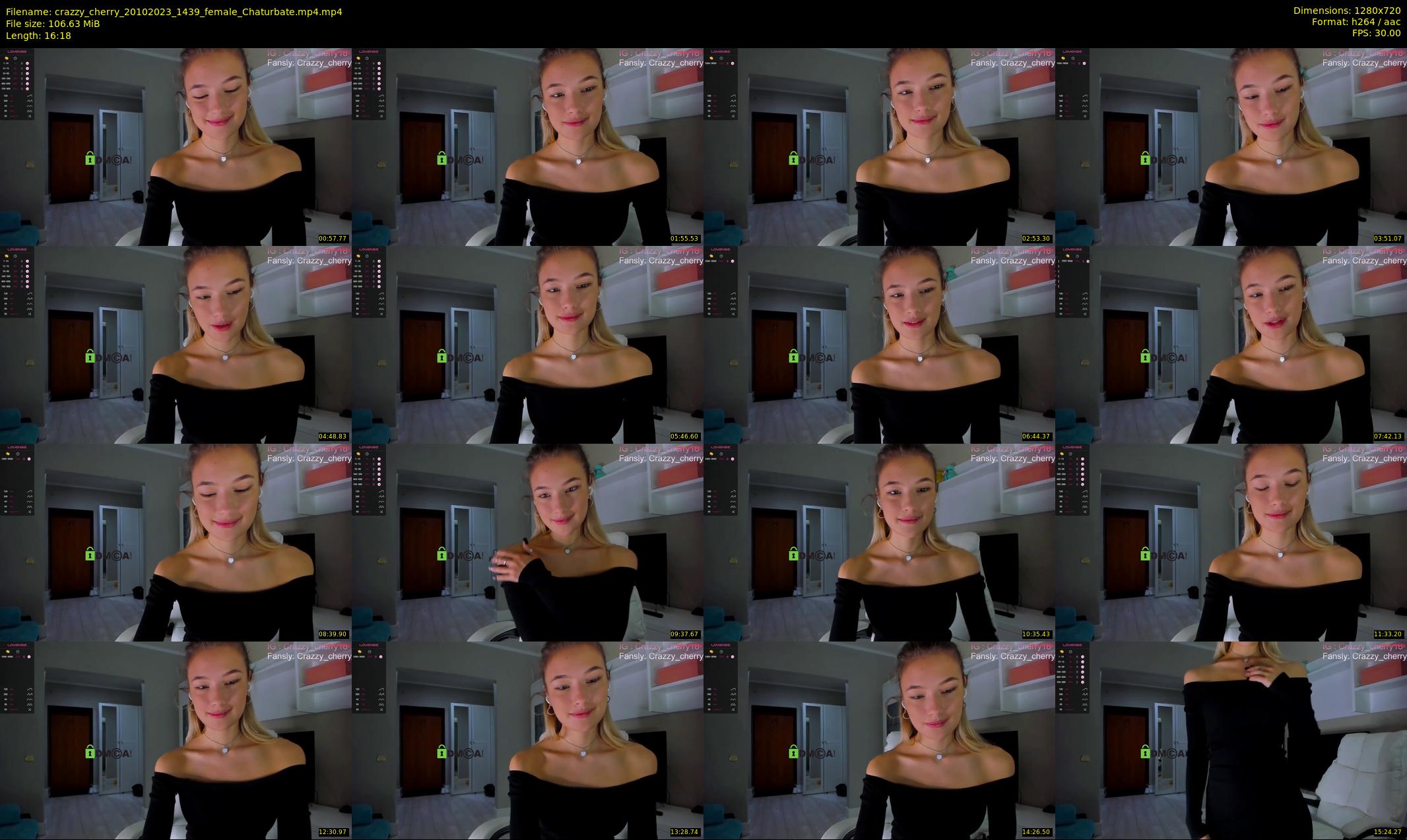 crazzy_cherry — 17 minute Chaturbate female cam show recording, 720p, Oct 20, 2023