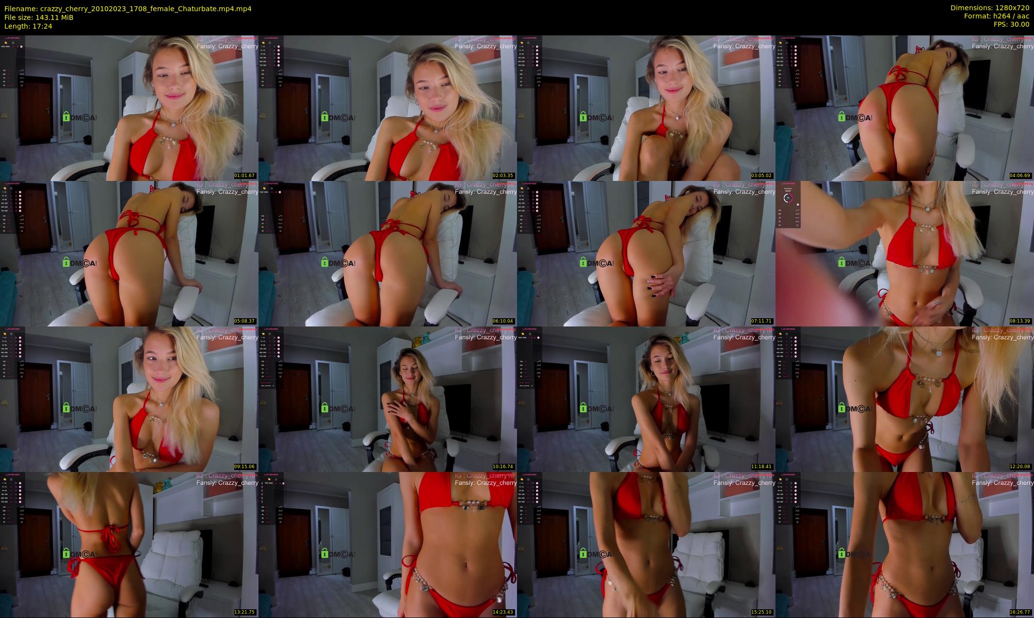 crazzy_cherry — 18 minute Chaturbate female cam show recording, 720p, Oct 20, 2023