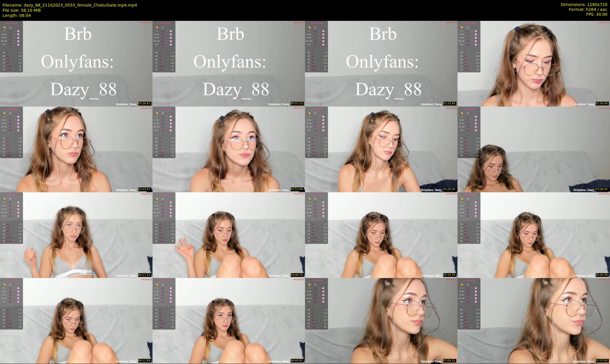 dazy_88 — 9 minute Chaturbate female cam show recording, 720p, Oct 21, 2023