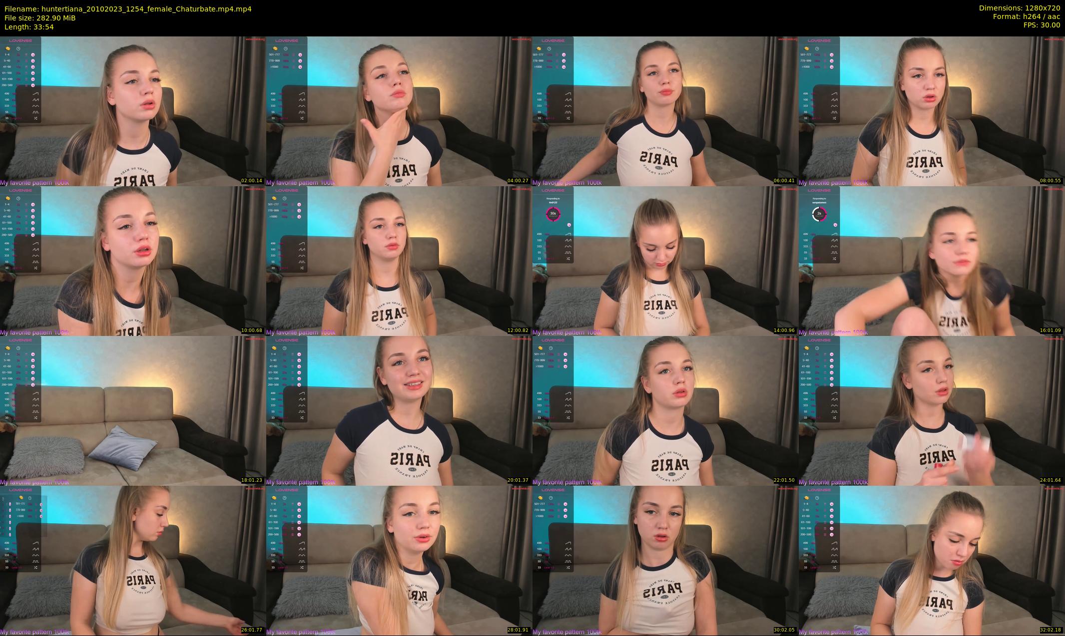 huntertiana — 34 minute Chaturbate female cam show recording, 720p, Oct 20, 2023