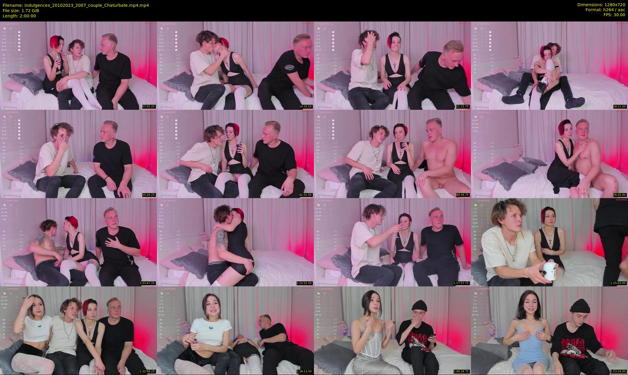 indulgencex — 120 minute Chaturbate couple cam show recording, 720p, Oct 20, 2023
