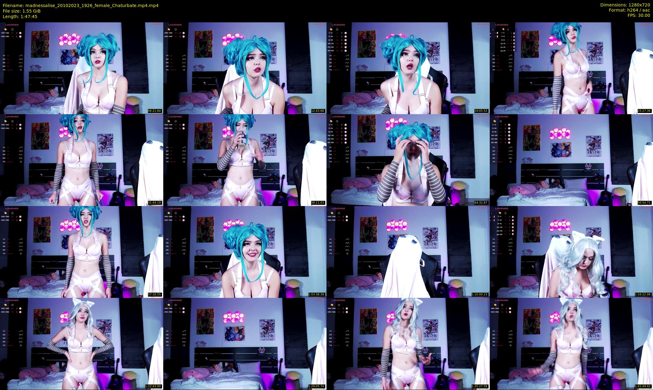 madnessalise — 108 minute Chaturbate female cam show recording, 720p, Oct 20, 2023