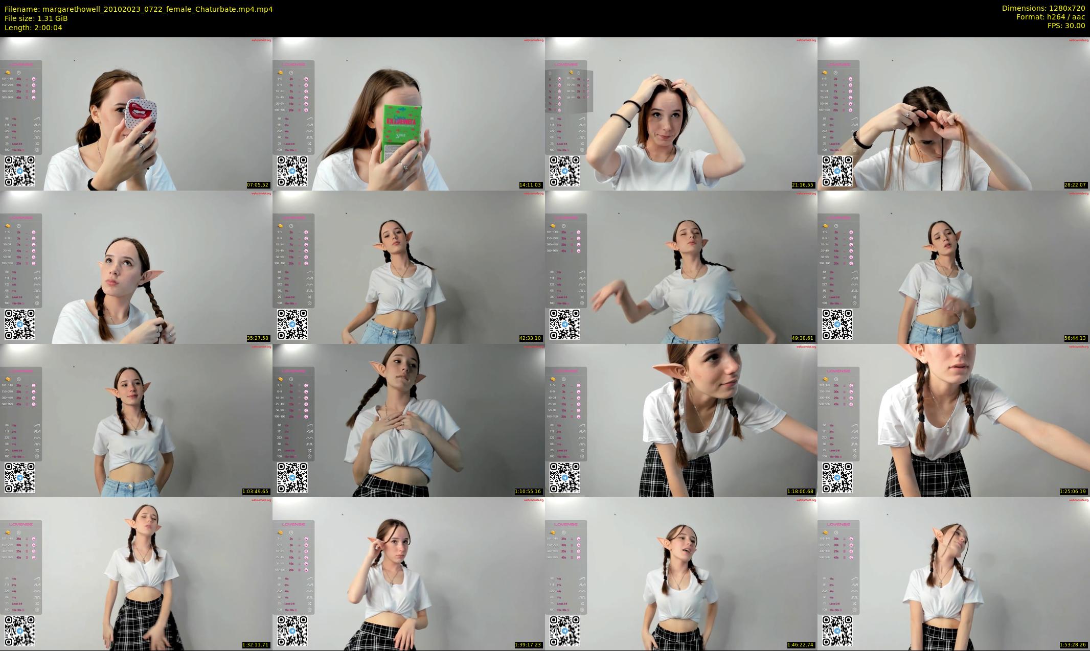 margarethowell — 121 minute Chaturbate female cam show recording, 720p, Oct 20, 2023