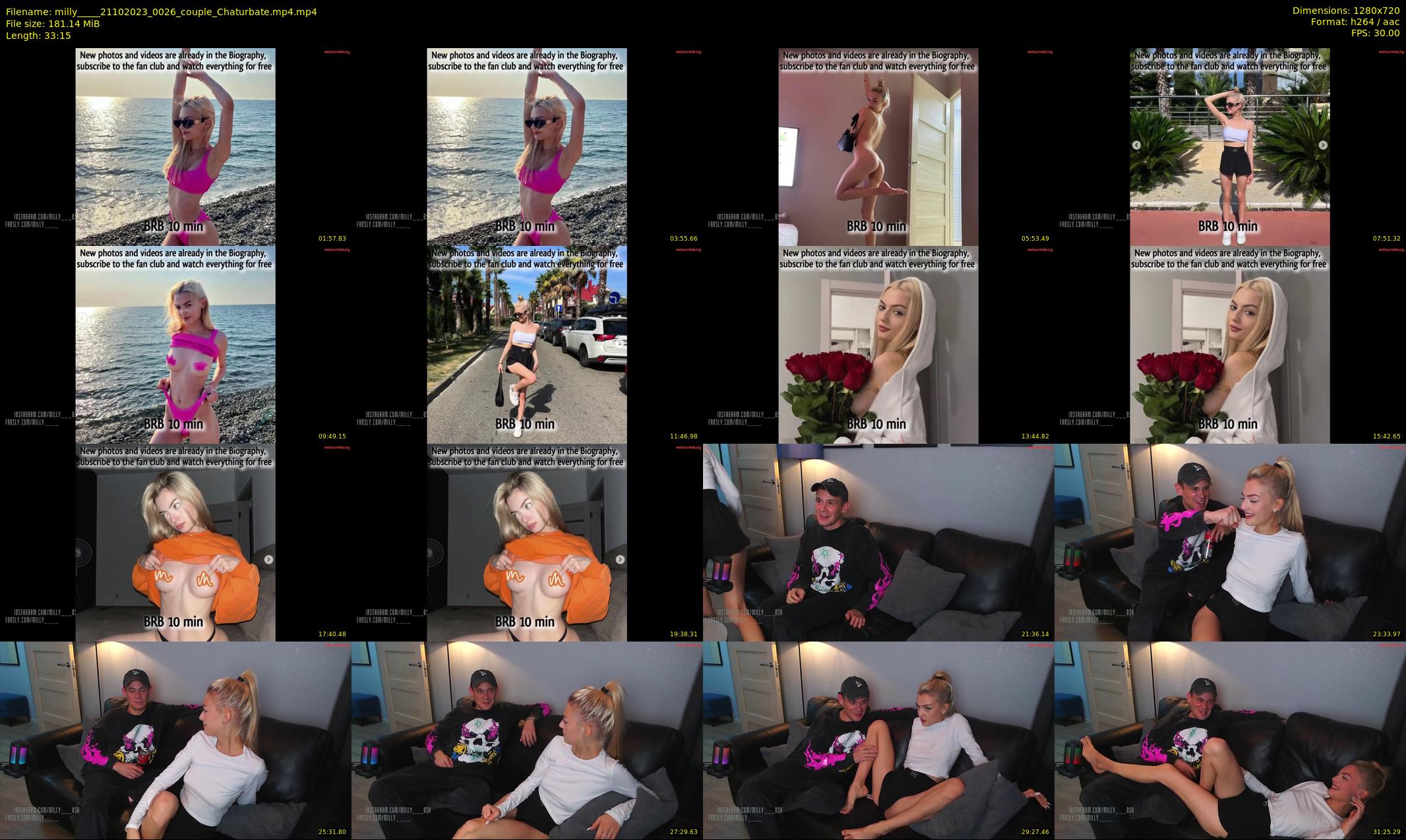 milly____ — 34 minute Chaturbate couple cam show recording, 720p, Oct 21, 2023