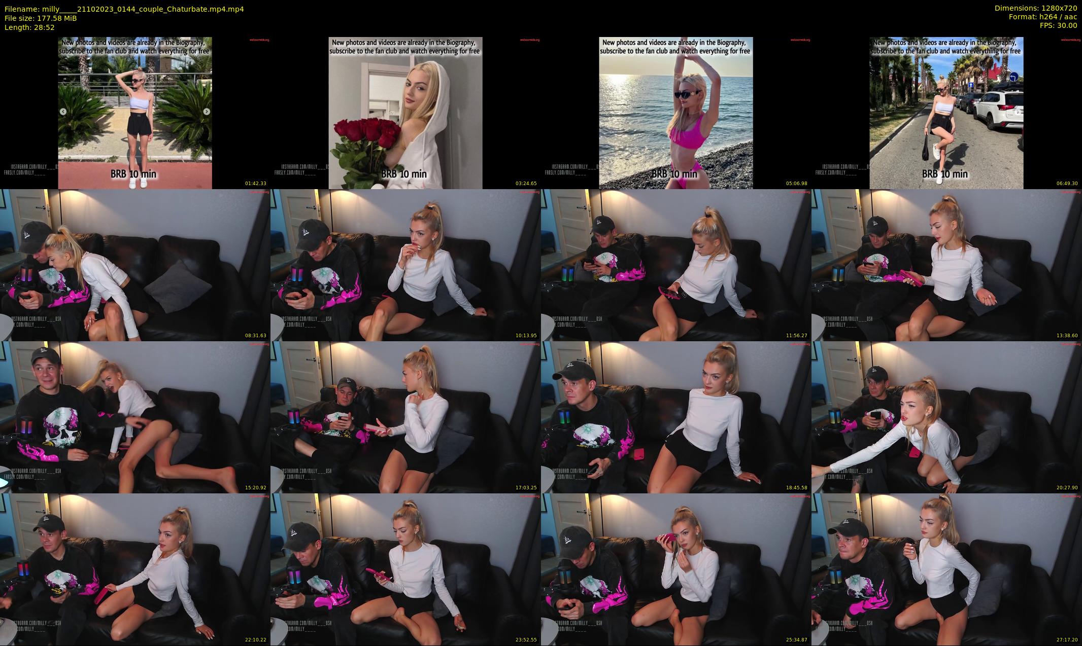 milly____ — 29 minute Chaturbate couple cam show recording, 720p, Oct 21, 2023