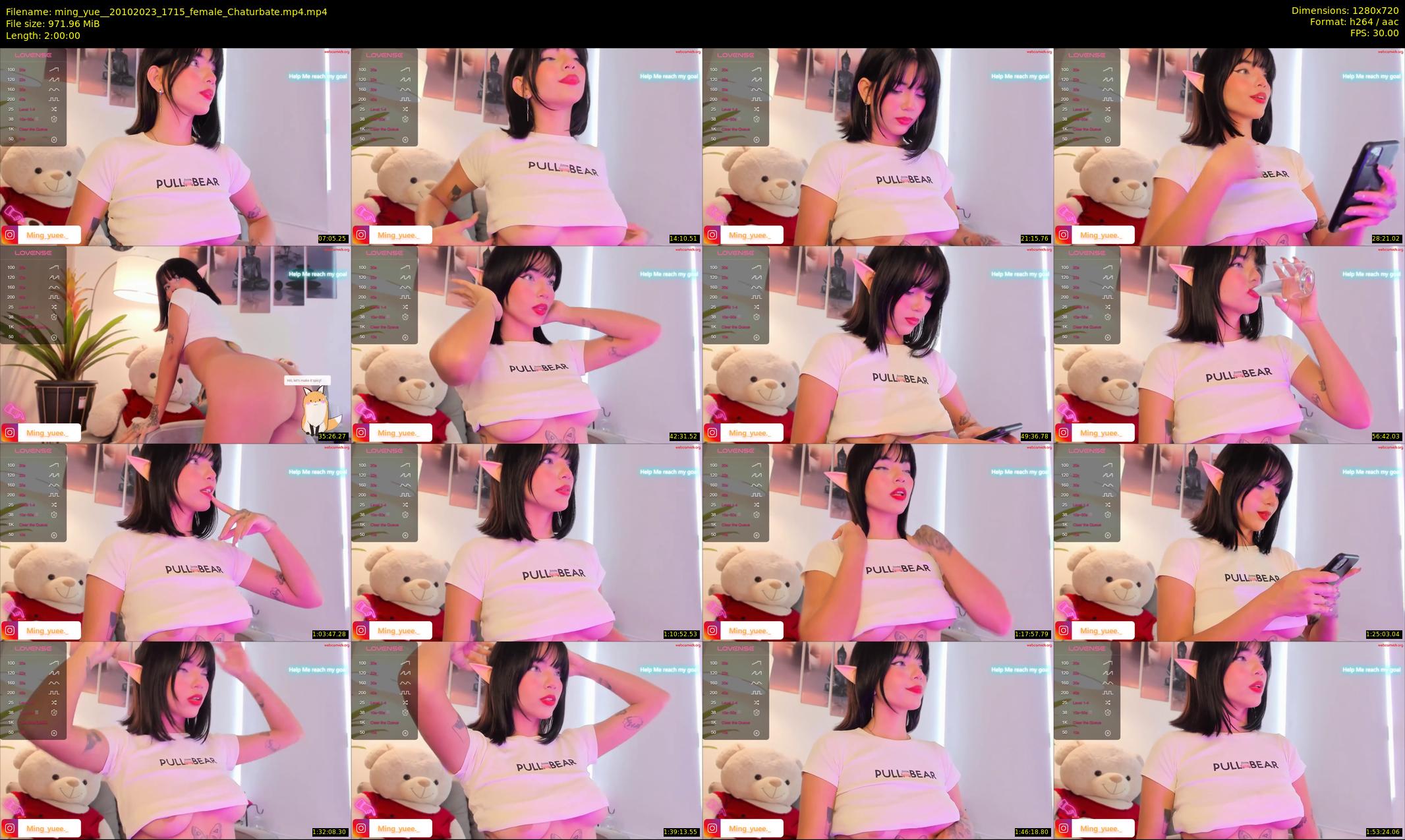 ming_yue_ — 120 minute Chaturbate female cam show recording, 720p, Oct 20, 2023