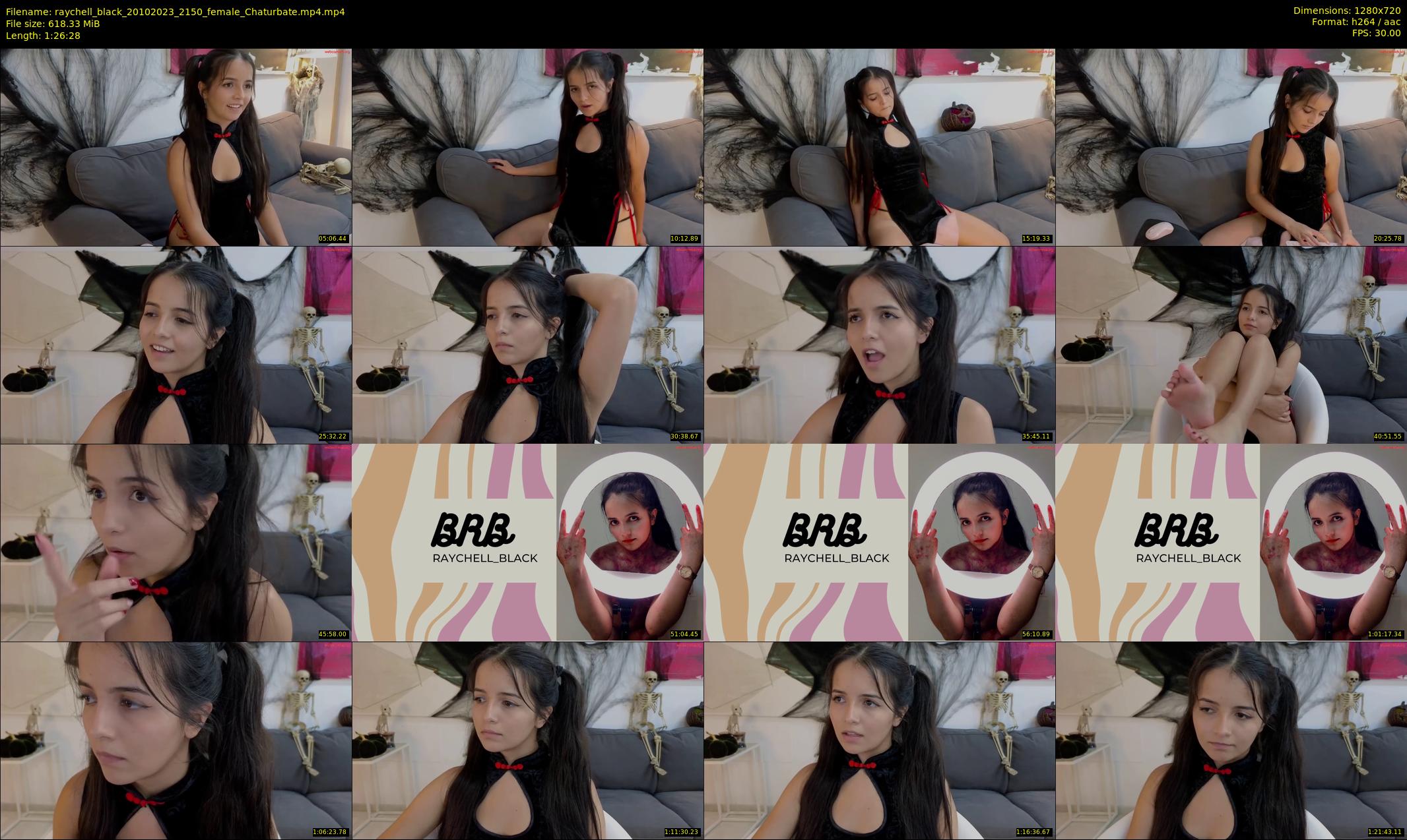 raychell_black — 87 minute Chaturbate female cam show recording, 720p, Oct 20, 2023