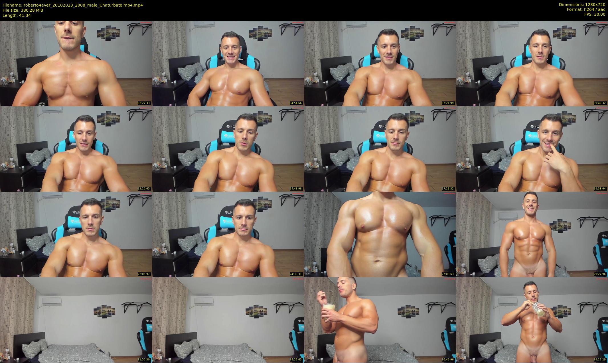 roberto4ever — 42 minute Chaturbate male cam show recording, 720p, Oct 20, 2023