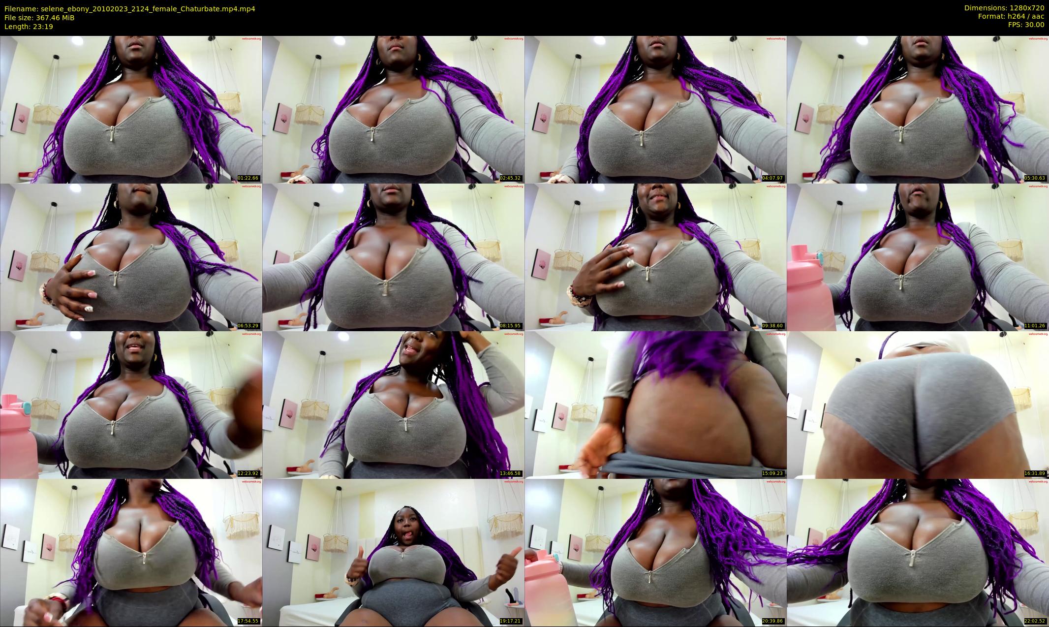 selene_ebony — 24 minute Chaturbate female cam show recording, 720p, Oct 20, 2023