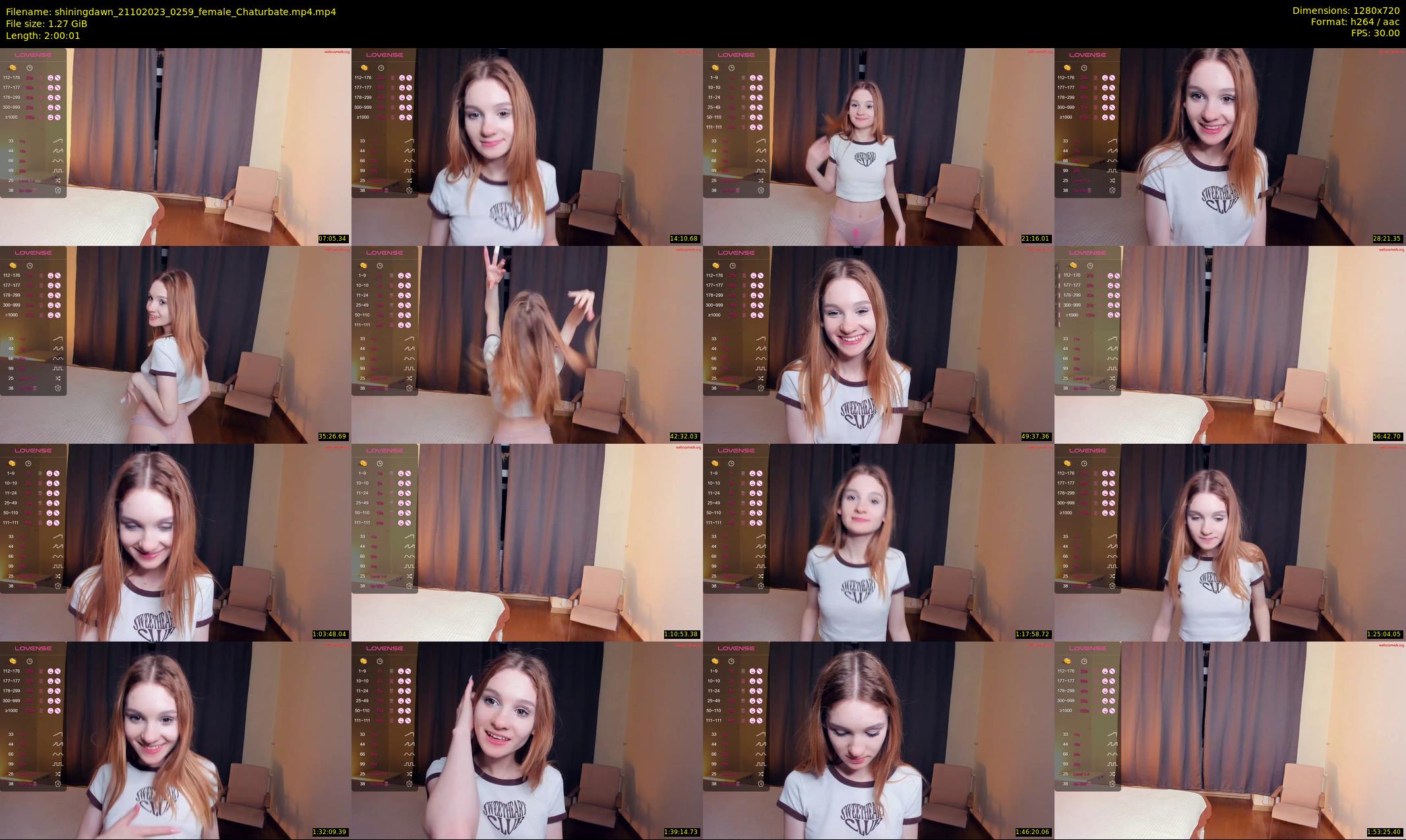 shiningdawn — 121 minute Chaturbate female cam show recording, 720p, Oct 21, 2023