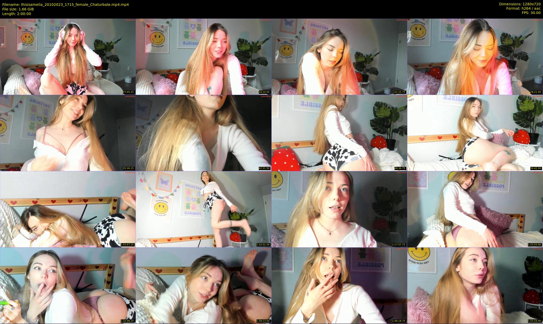 thisisamelia — 120 minute Chaturbate female cam show recording, 720p, Oct 20, 2023