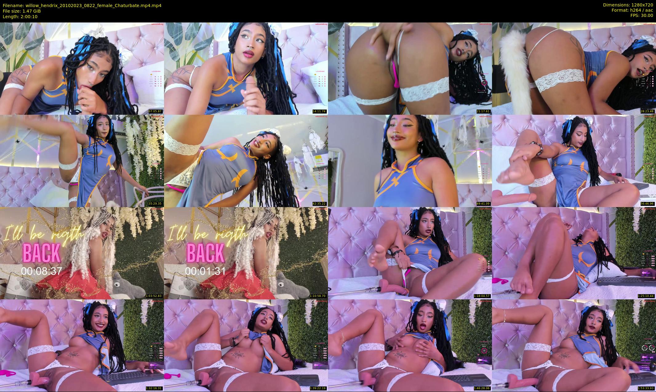 willow_hendrix — 121 minute Chaturbate female cam show recording, 720p, Oct 20, 2023