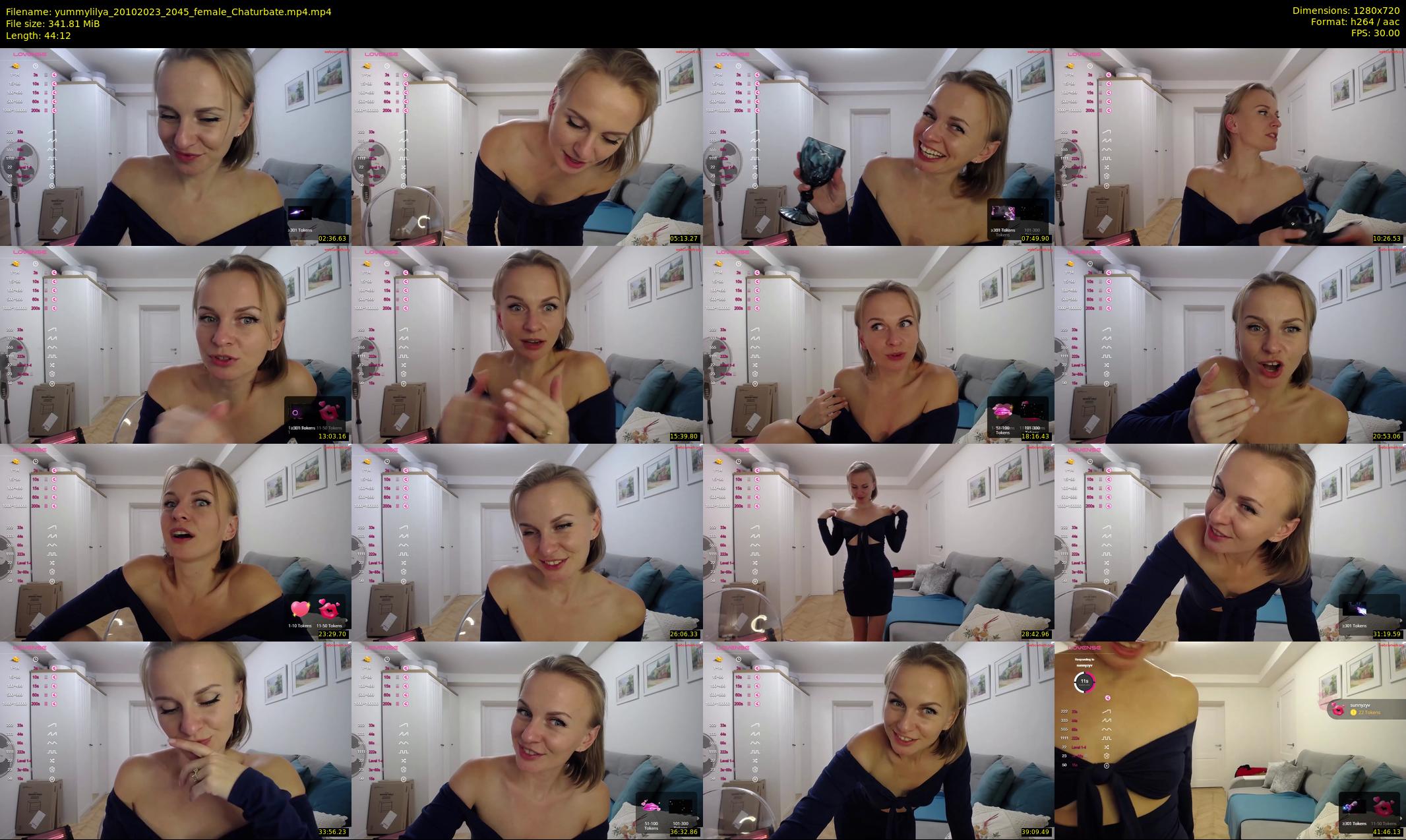 yummylilya — 45 minute Chaturbate female cam show recording, 720p, Oct 20, 2023