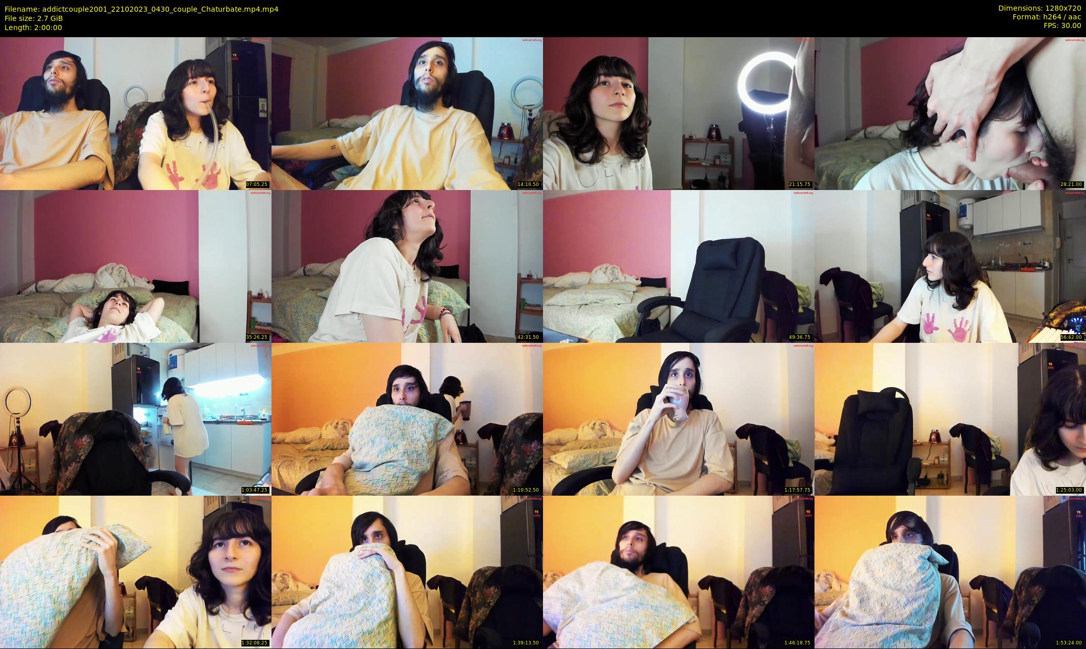 addictcouple2001 — 120 minute Chaturbate couple cam show recording, 720p, Oct 22, 2023