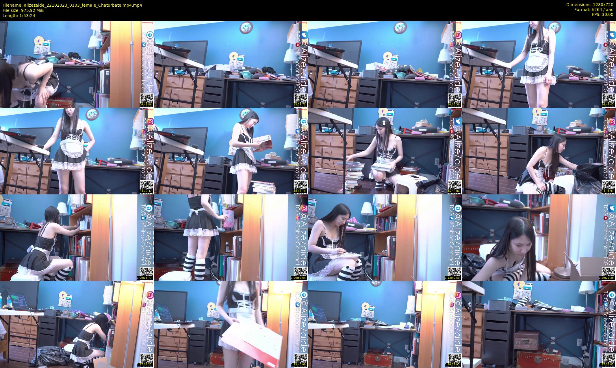 alizezaide — 114 minute Chaturbate female cam show recording, 720p, Oct 22, 2023