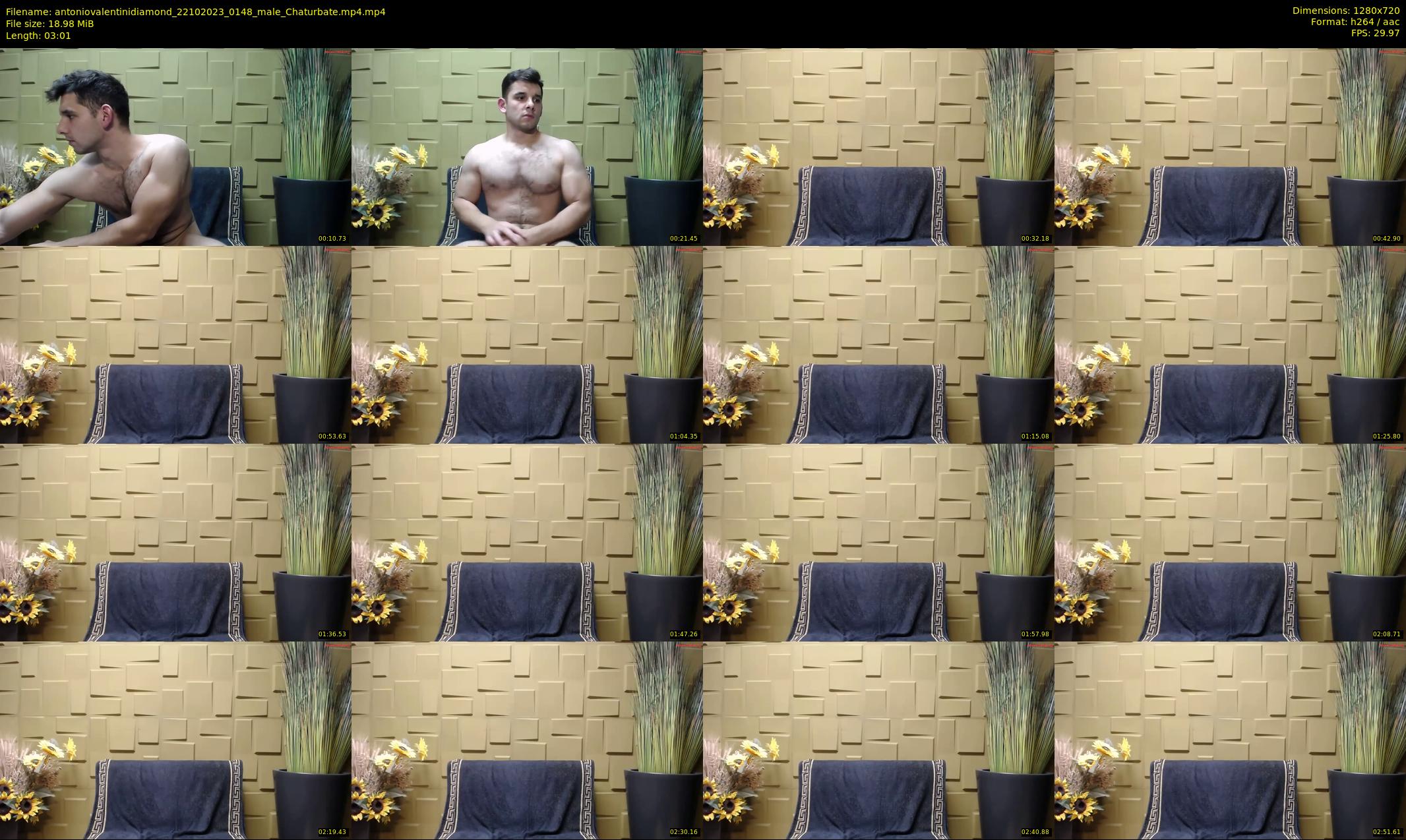 antoniovalentinidiamond — 4 minute Chaturbate male cam show recording, 720p, Oct 22, 2023