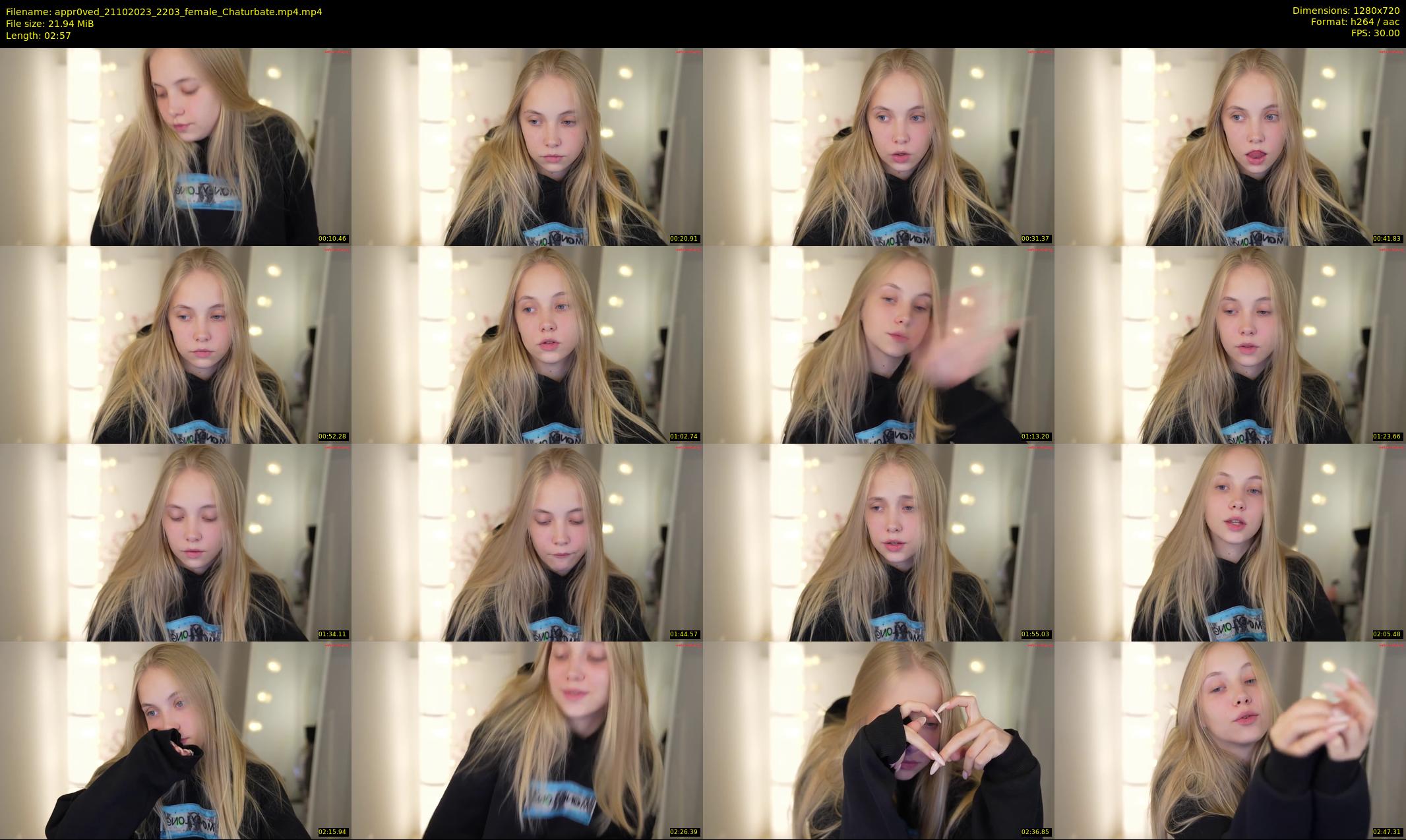 appr0ved — 3 minute Chaturbate female cam show recording, 720p, Oct 21, 2023