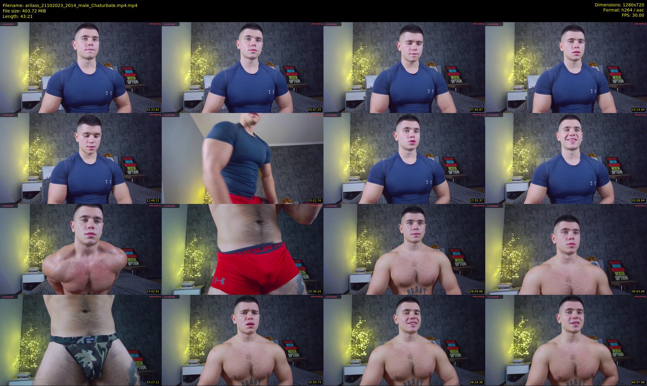 arilass — 44 minute Chaturbate male cam show recording, 720p, Oct 21, 2023