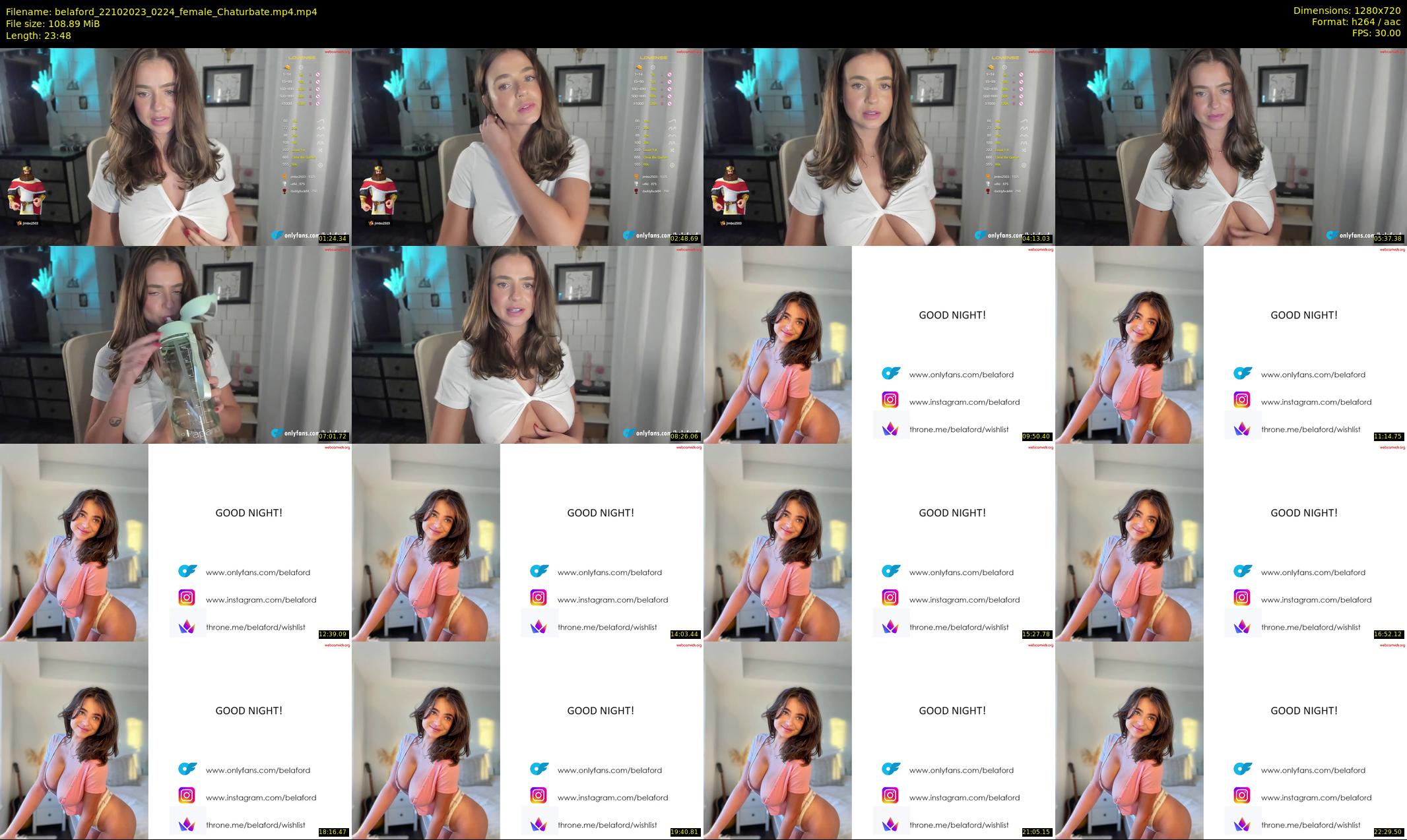 belaford — 24 minute Chaturbate female cam show recording, 720p, Oct 22, 2023