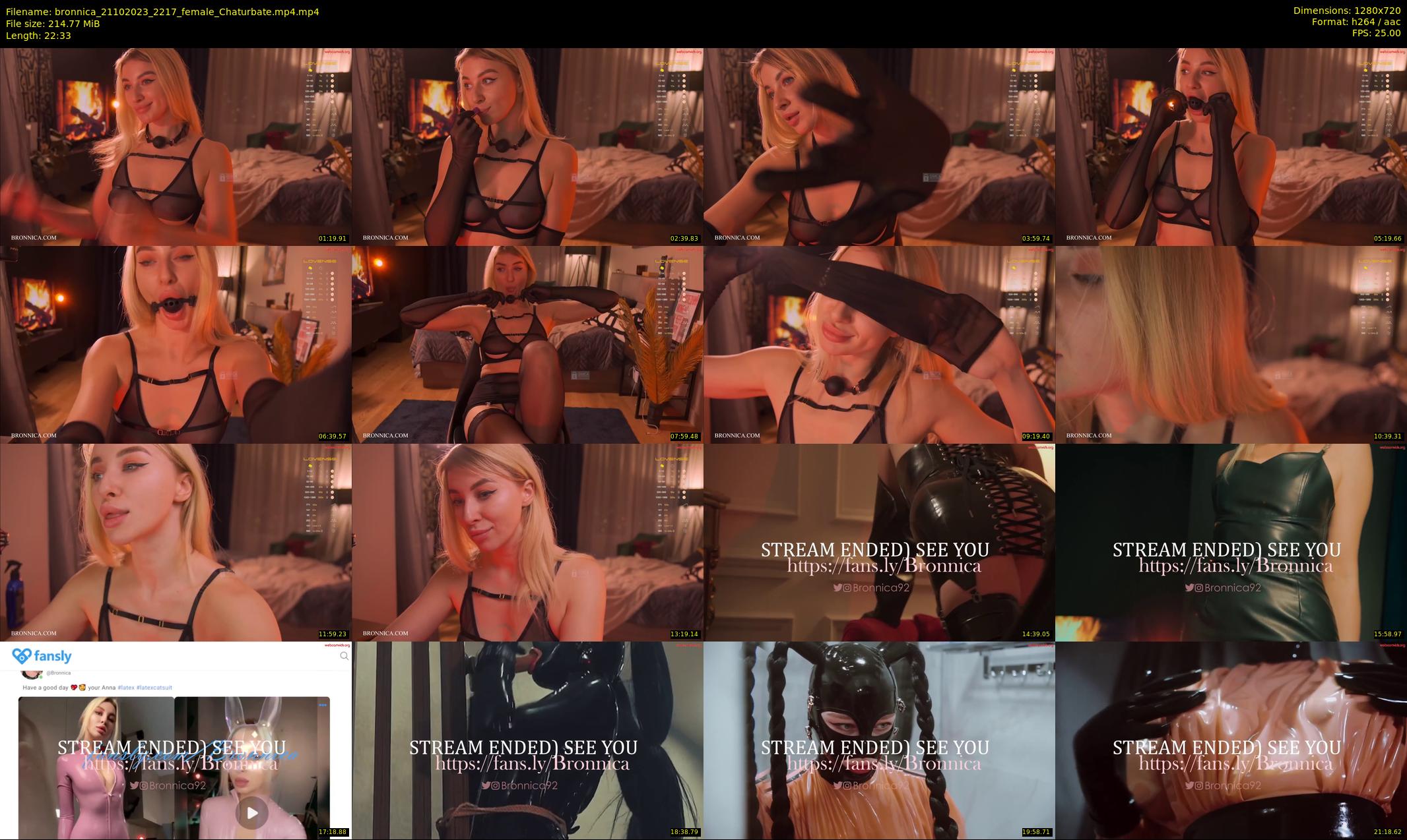 bronnica — 23 minute Chaturbate female cam show recording, 720p, Oct 21, 2023