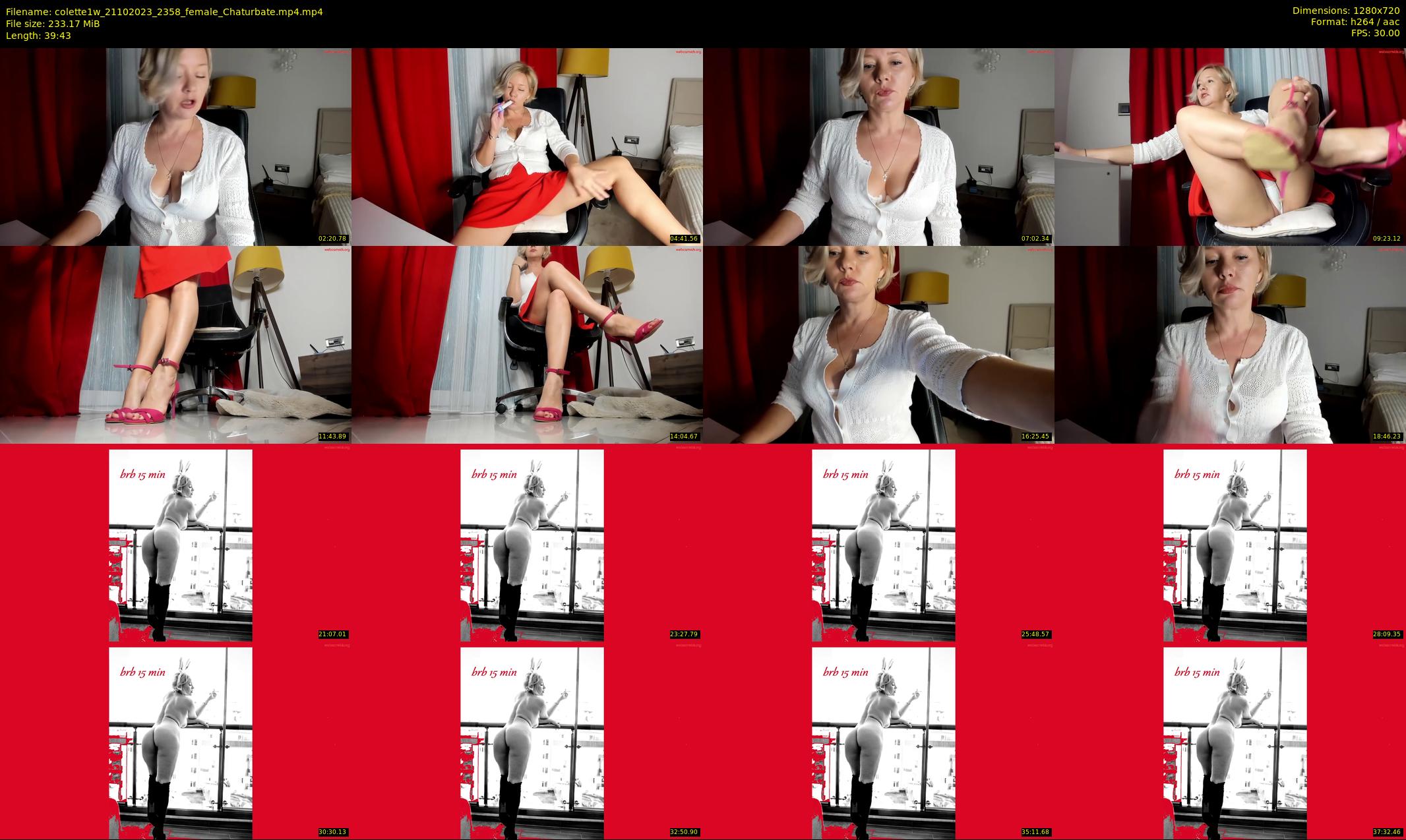 colette1w — 40 minute Chaturbate female cam show recording, 720p, Oct 21, 2023