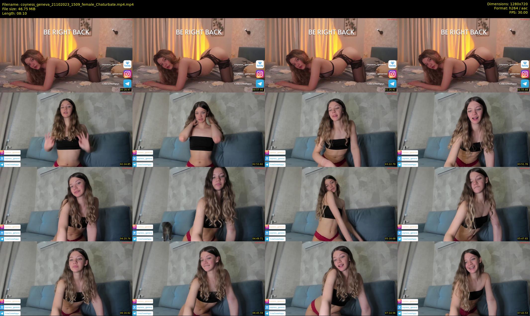coyness_geneva — 9 minute Chaturbate female cam show recording, 720p, Oct 21, 2023