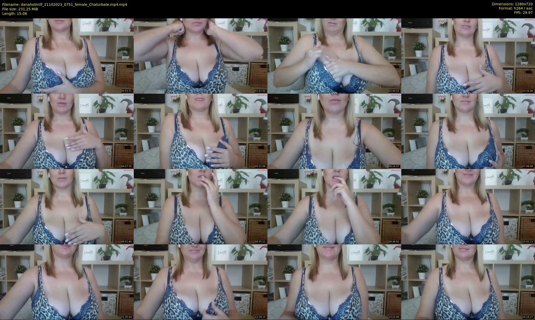 danahotmilf — 16 minute Chaturbate female cam show recording, 720p, Oct 21, 2023