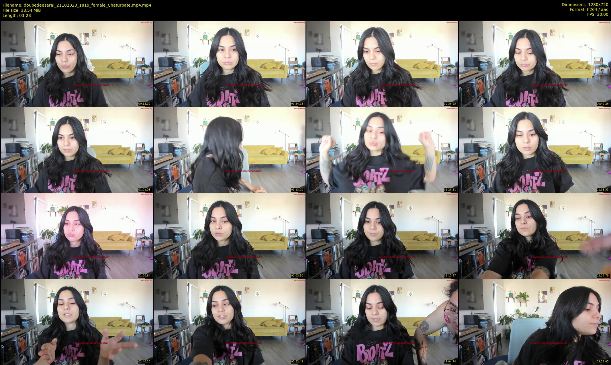 doubedeesarai — 4 minute Chaturbate female cam show recording, 720p, Oct 21, 2023