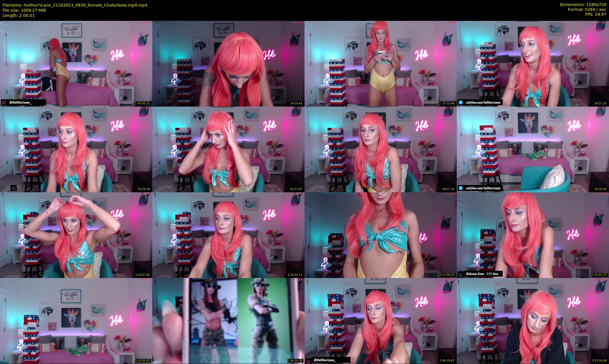 holihurricane — 121 minute Chaturbate female cam show recording, 720p, Oct 21, 2023
