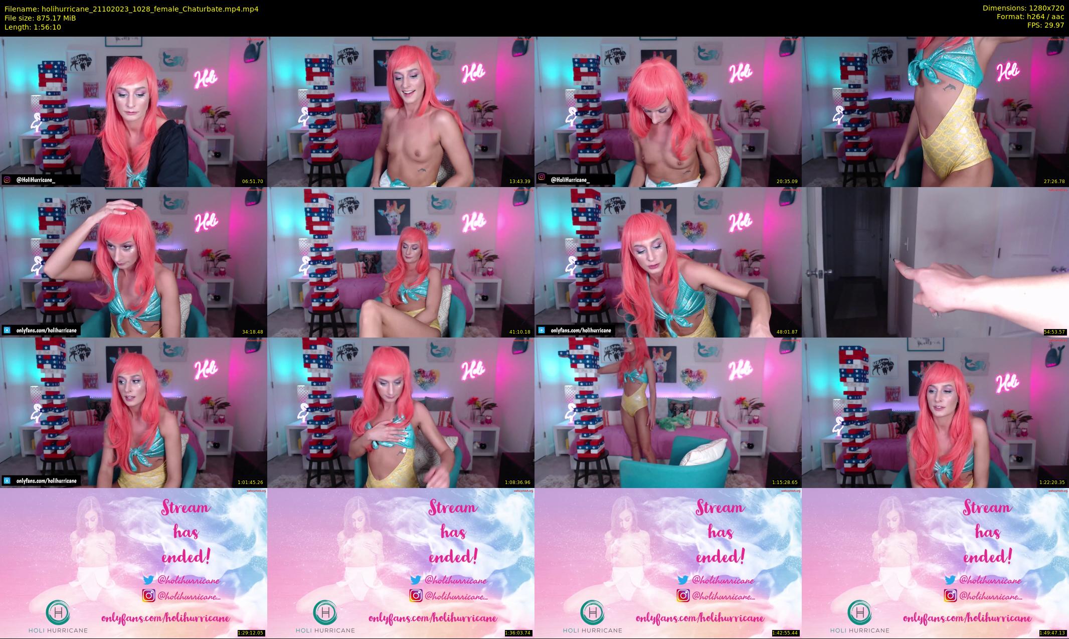 holihurricane — 117 minute Chaturbate female cam show recording, 720p, Oct 21, 2023