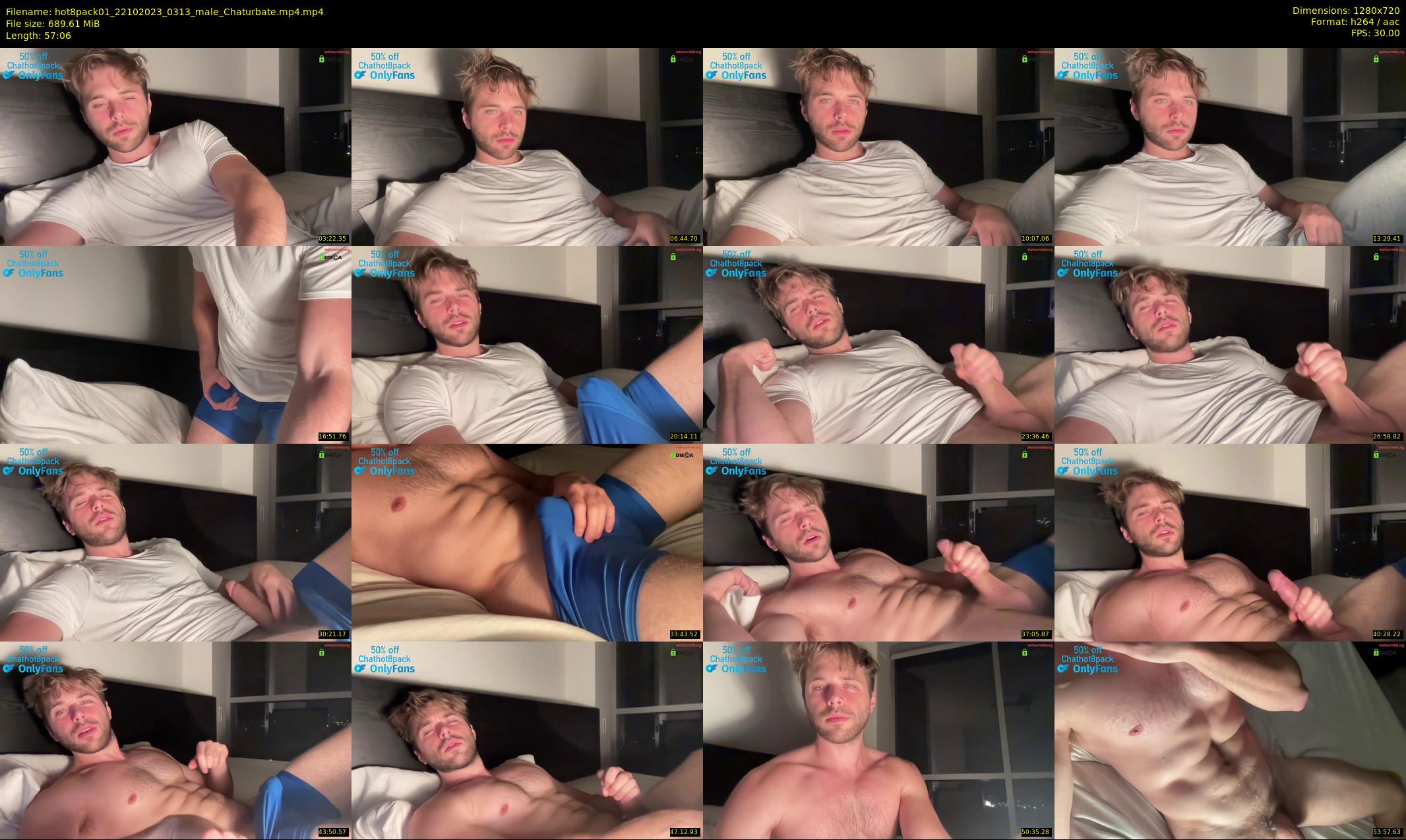 hot8pack01 — 58 minute Chaturbate male cam show recording, 720p, Oct 22, 2023