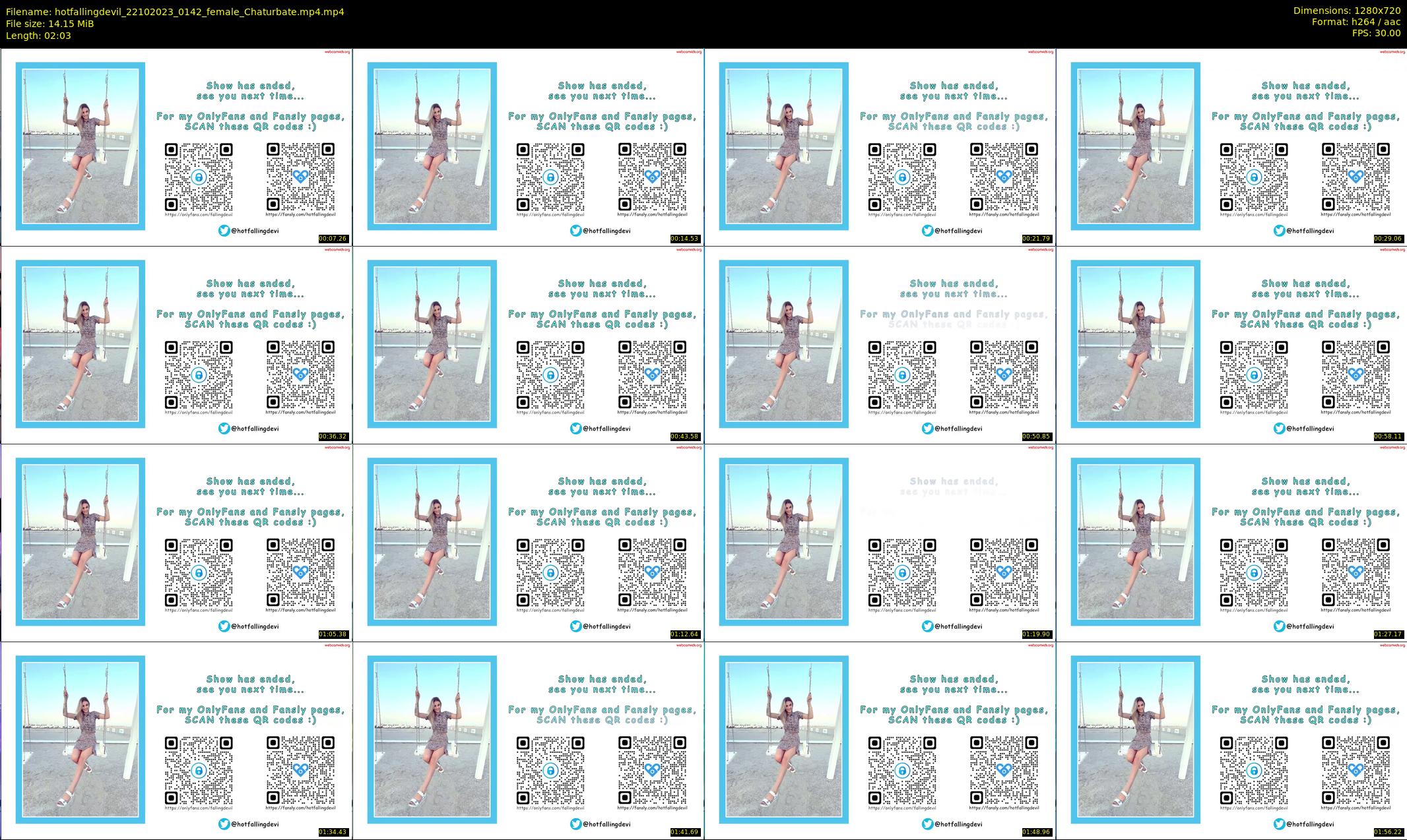 hotfallingdevil — 3 minute Chaturbate female cam show recording, 720p, Oct 22, 2023