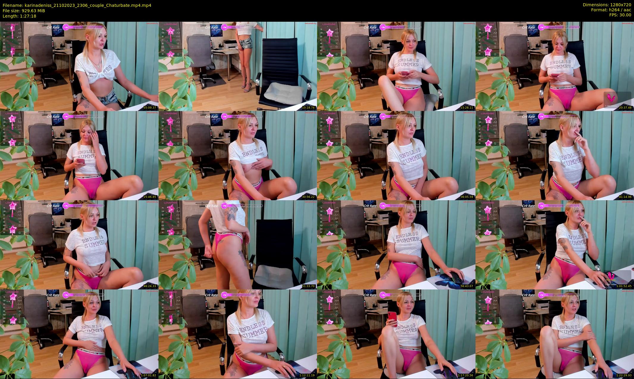 karinadeniss — 88 minute Chaturbate couple cam show recording, 720p, Oct 21, 2023