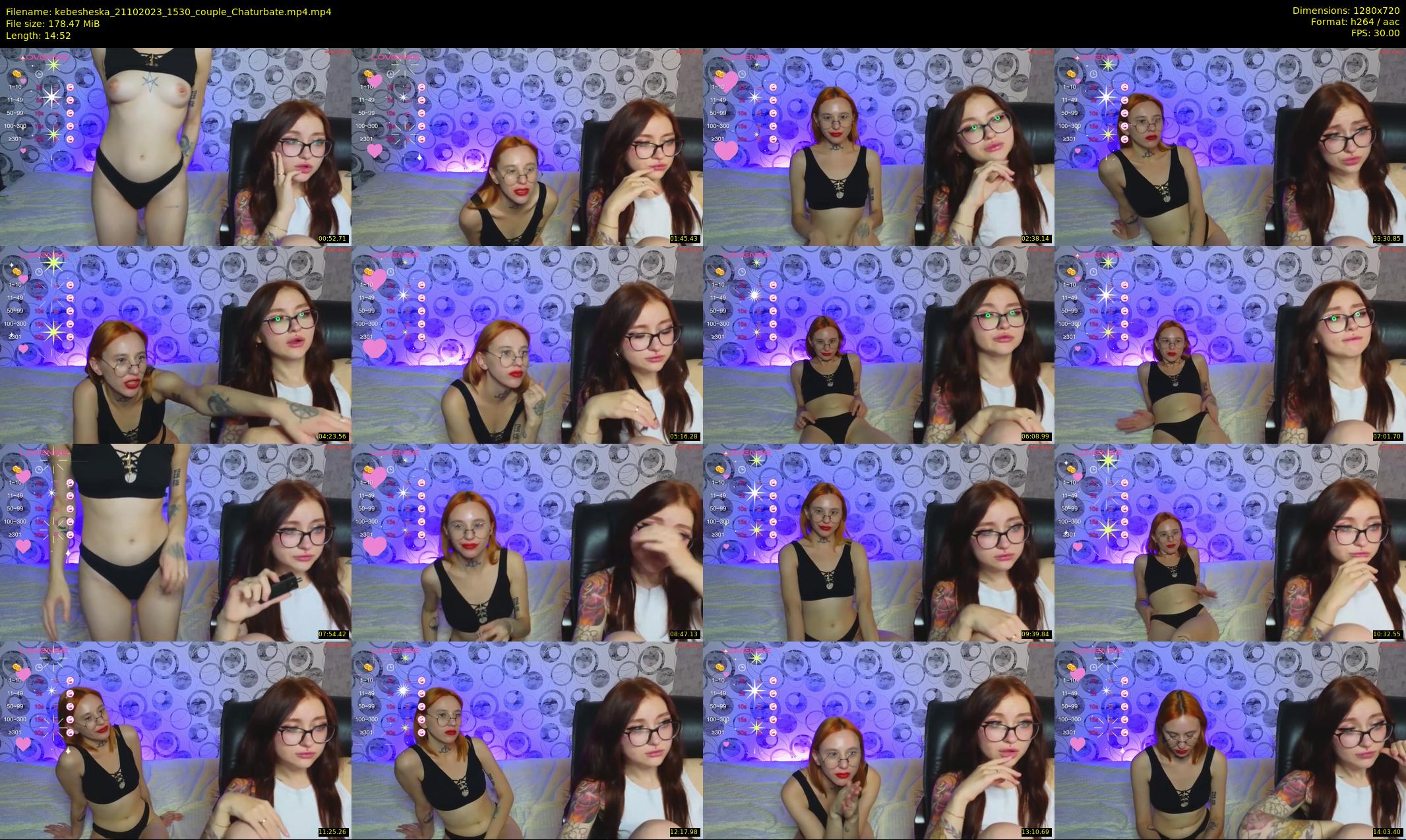 kebesheska — 15 minute Chaturbate couple cam show recording, 720p, Oct 21, 2023