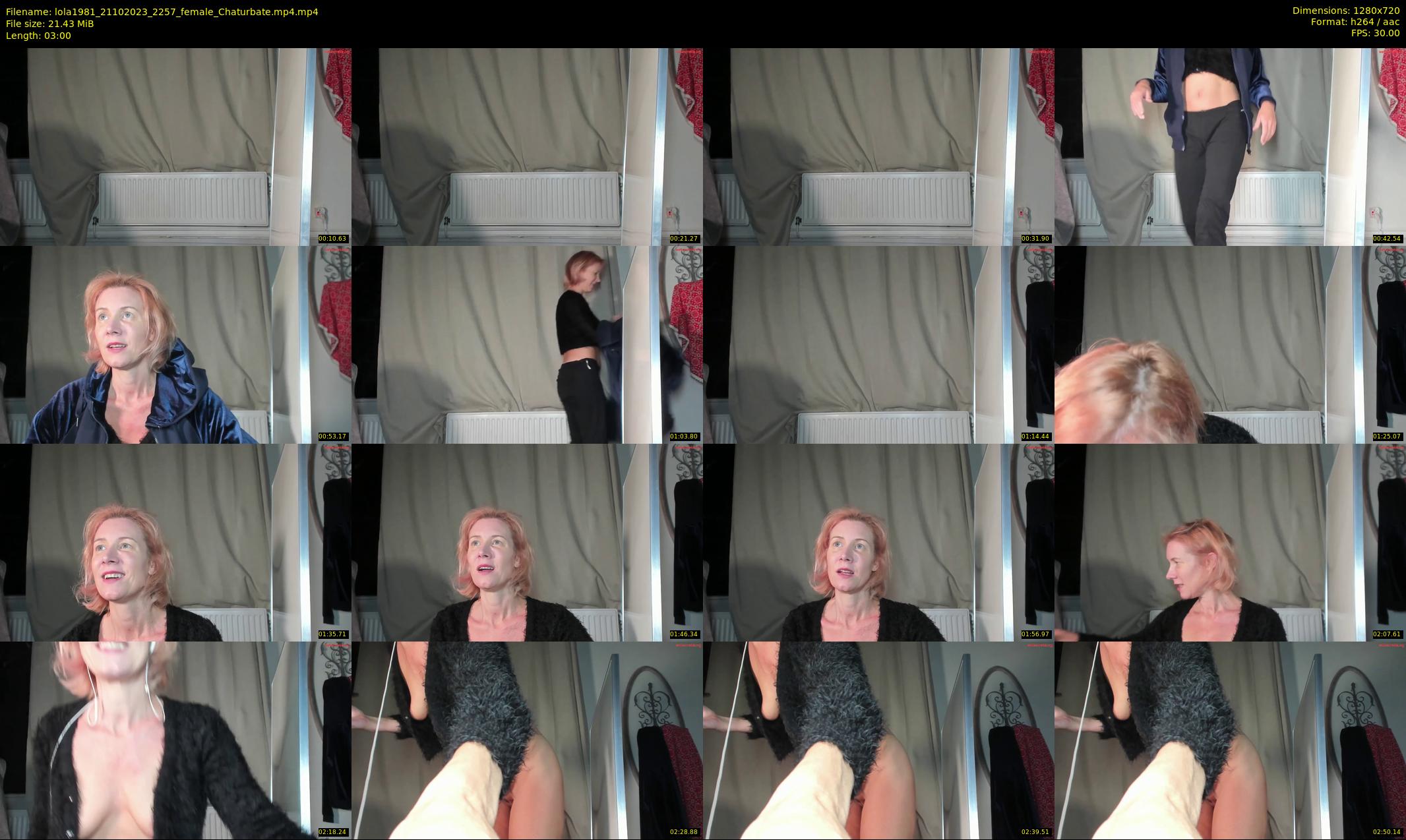 lola1981 — 3 minute Chaturbate female cam show recording, 720p, Oct 21, 2023
