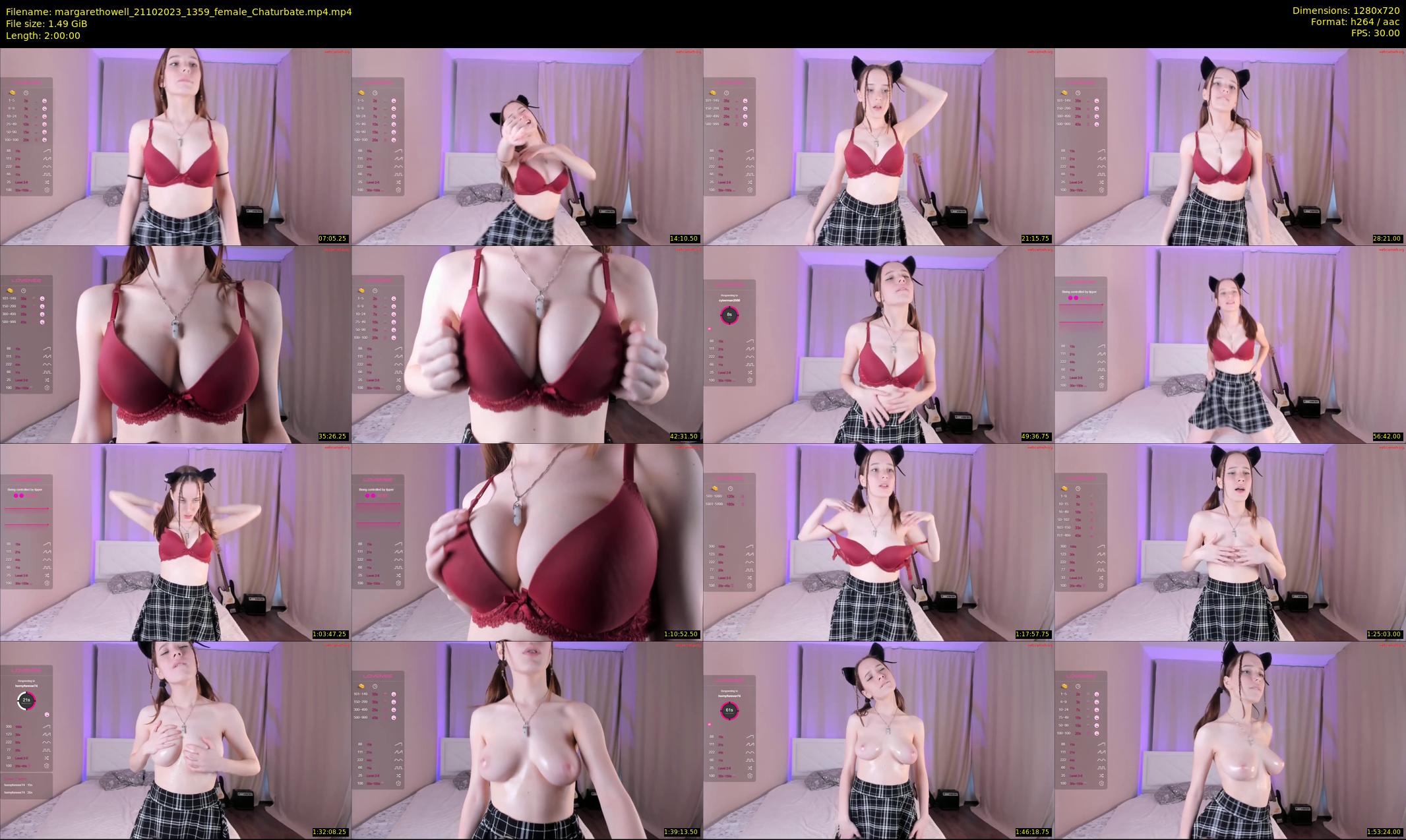 margarethowell — 120 minute Chaturbate female cam show recording, 720p, Oct 21, 2023
