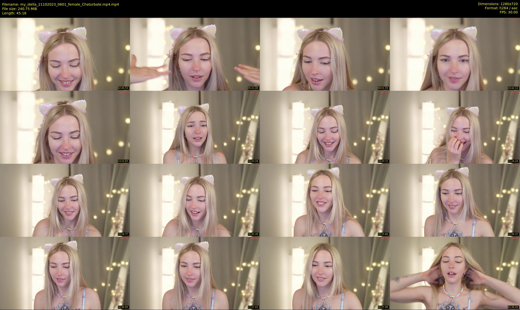 my_stella — 46 minute Chaturbate female cam show recording, 720p, Oct 21, 2023