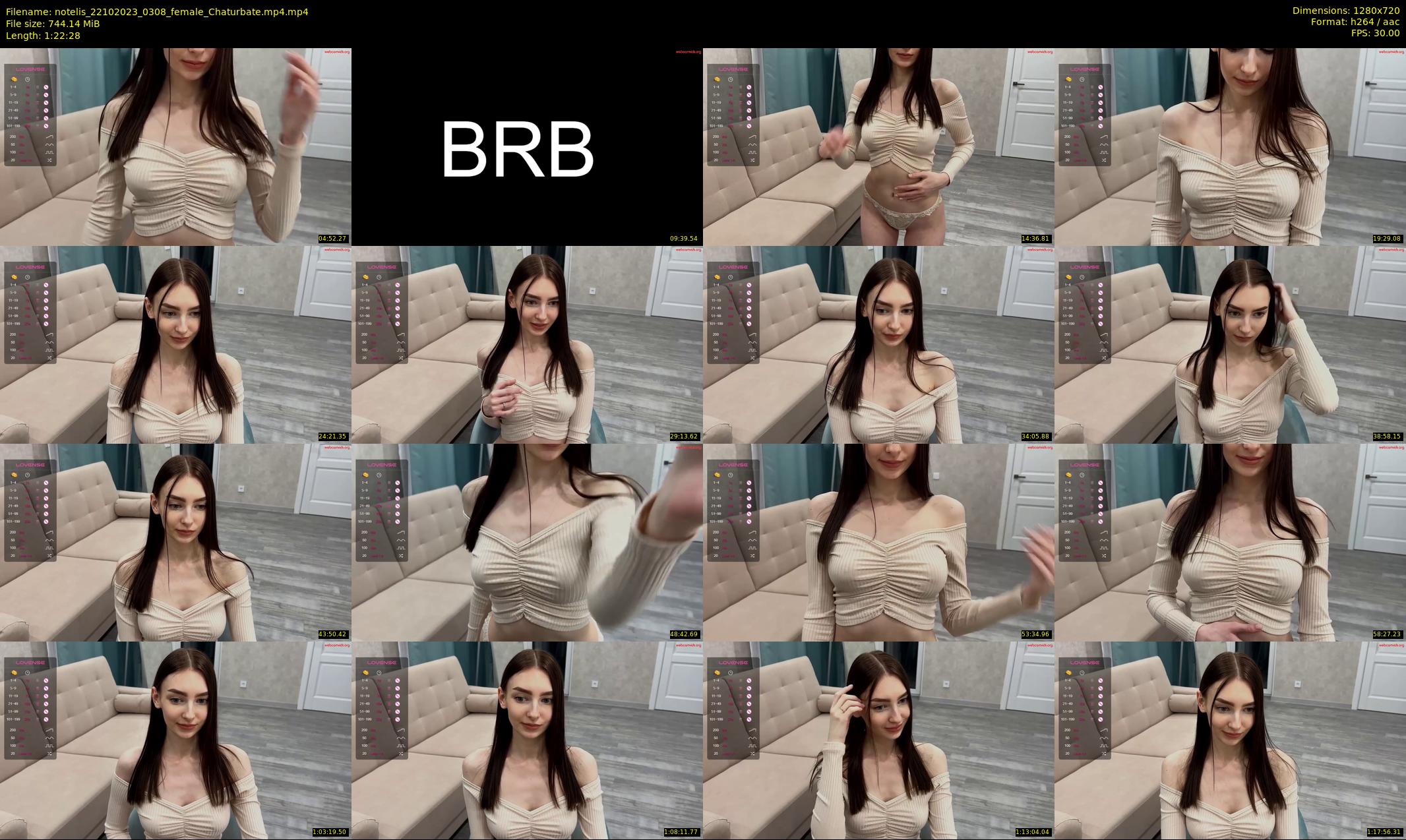 notelis — 83 minute Chaturbate female cam show recording, 720p, Oct 22, 2023