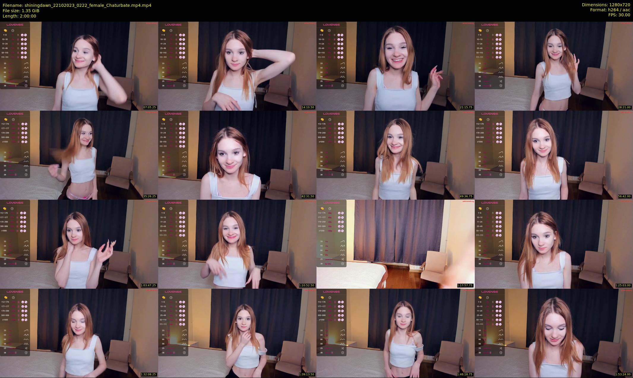 shiningdawn — 120 minute Chaturbate female cam show recording, 720p, Oct 22, 2023
