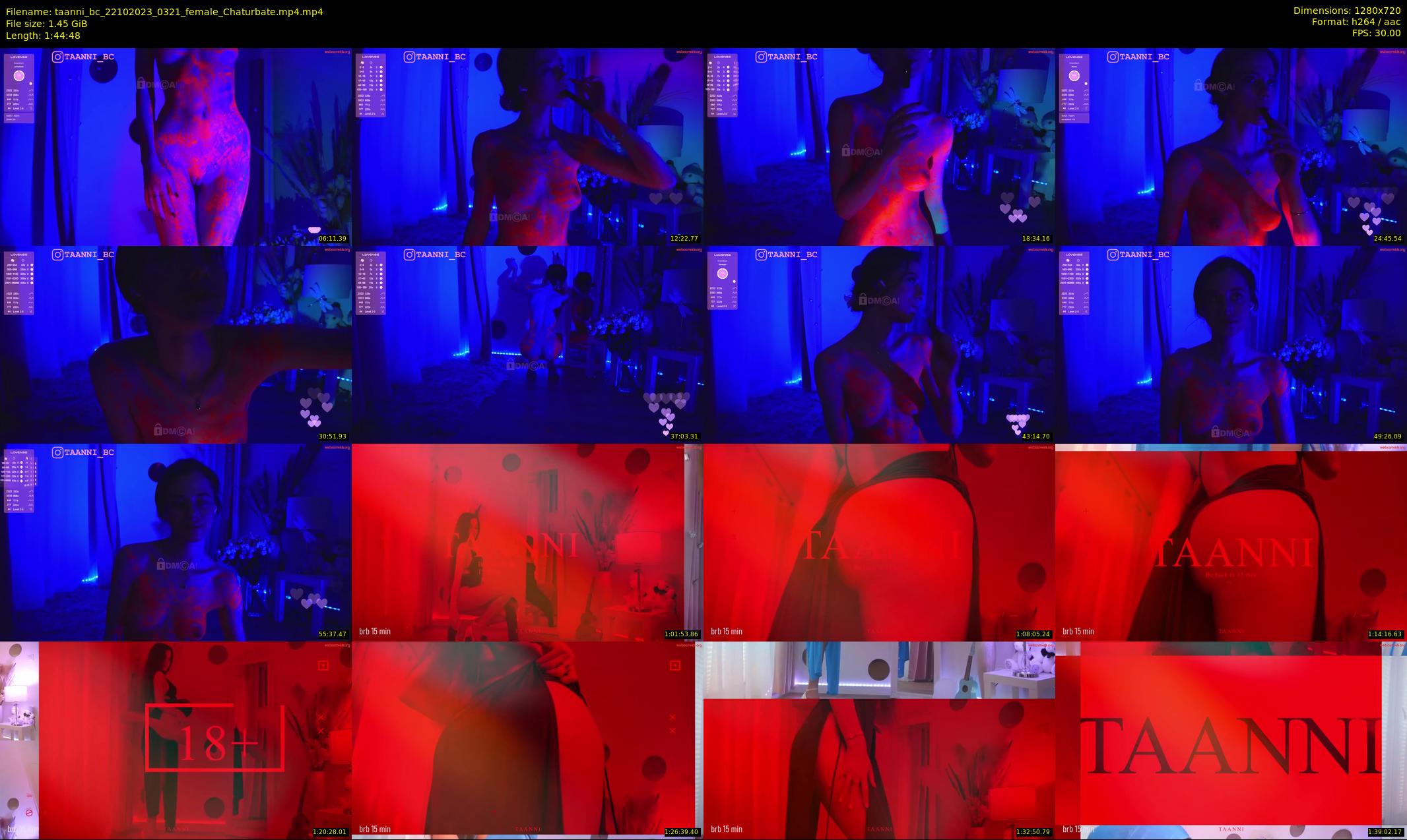 taanni_bc — 105 minute Chaturbate female cam show recording, 720p, Oct 22, 2023