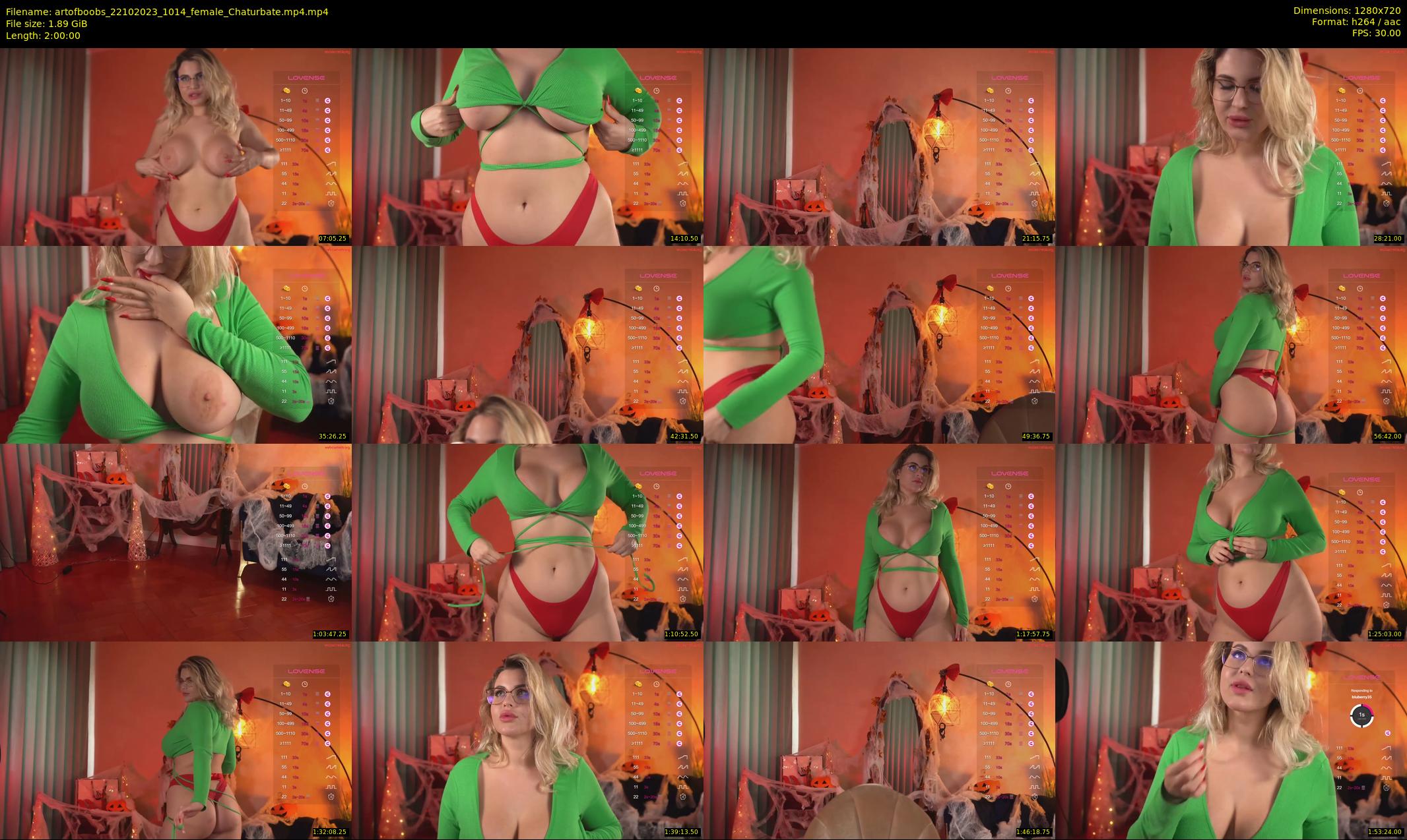 artofboobs — 120 minute Chaturbate female cam show recording, 720p, Oct 22, 2023