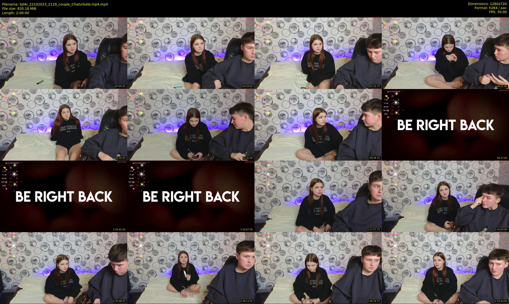 bjliki — 120 minute Chaturbate couple cam show recording, 720p, Oct 22, 2023