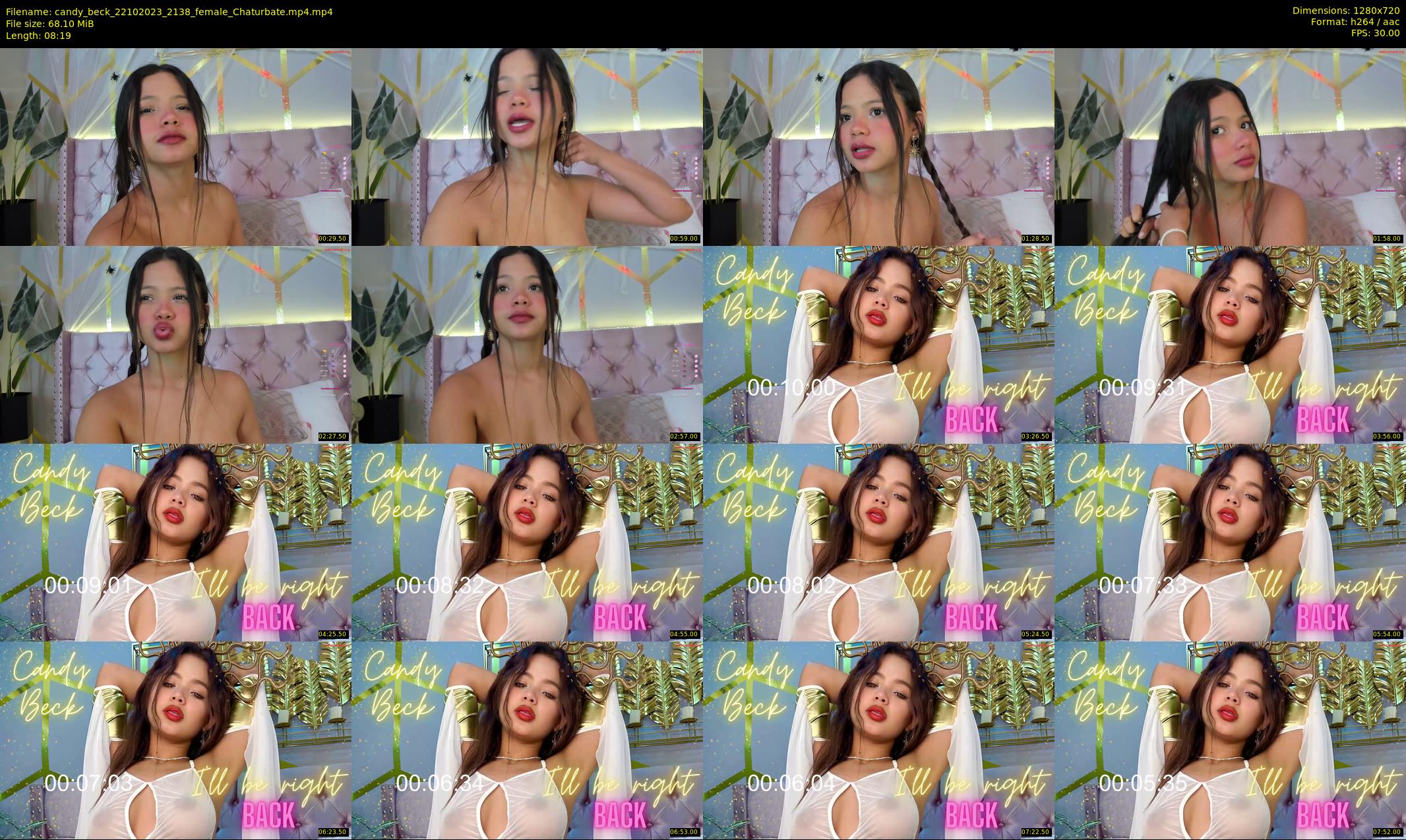 candy_beck — 9 minute Chaturbate female cam show recording, 720p, Oct 22, 2023