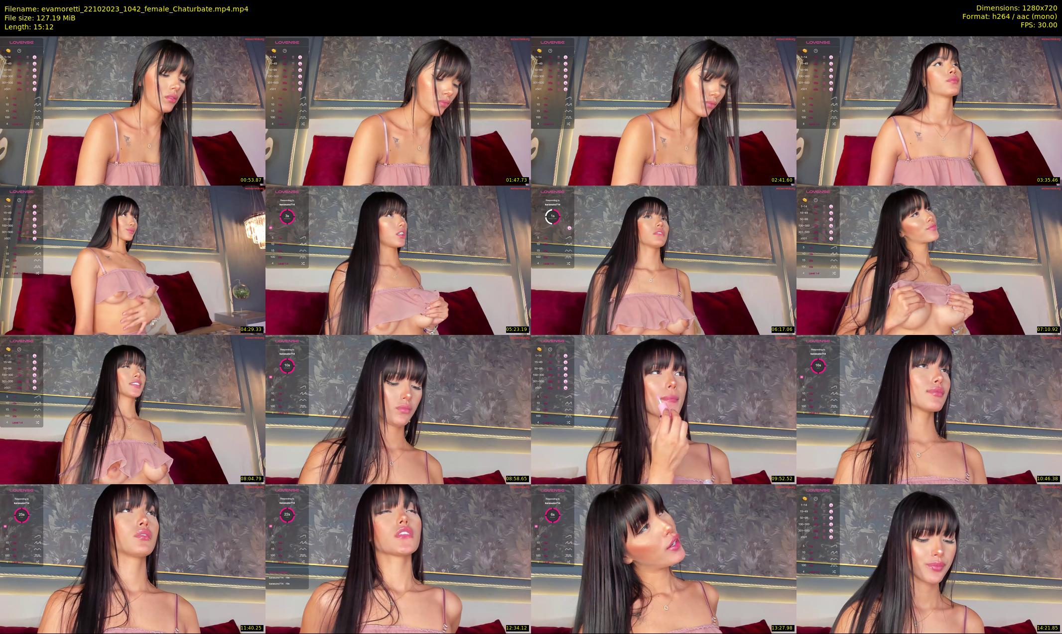evamoretti — 16 minute Chaturbate female cam show recording, 720p, Oct 22, 2023