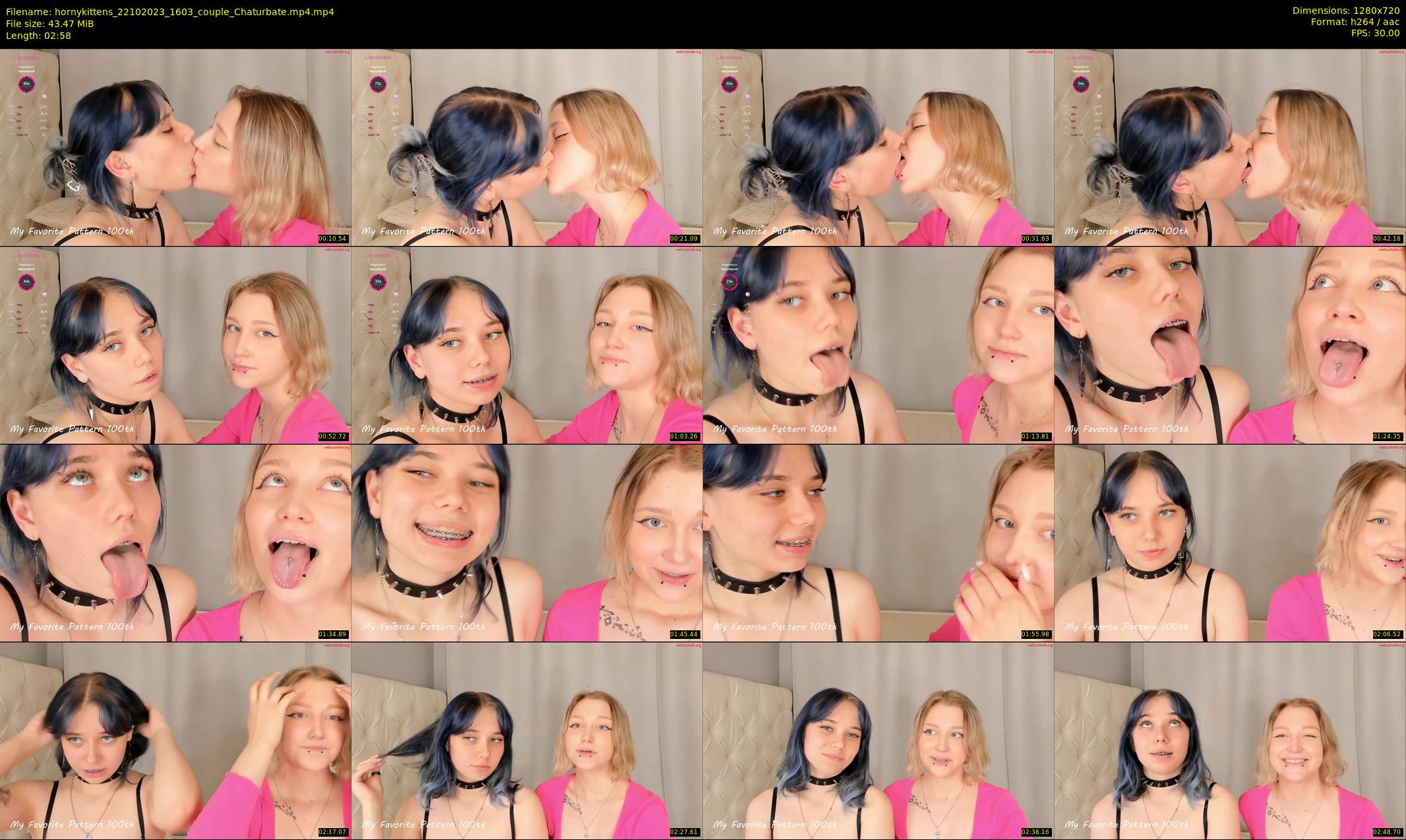 hornykittens — 3 minute Chaturbate couple cam show recording, 720p, Oct 22, 2023