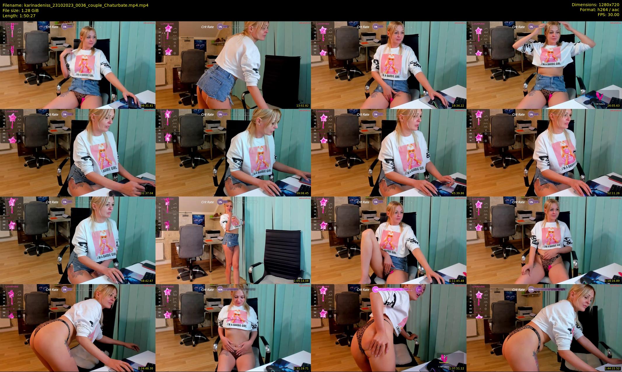 karinadeniss — 111 minute Chaturbate couple cam show recording, 720p, Oct 23, 2023