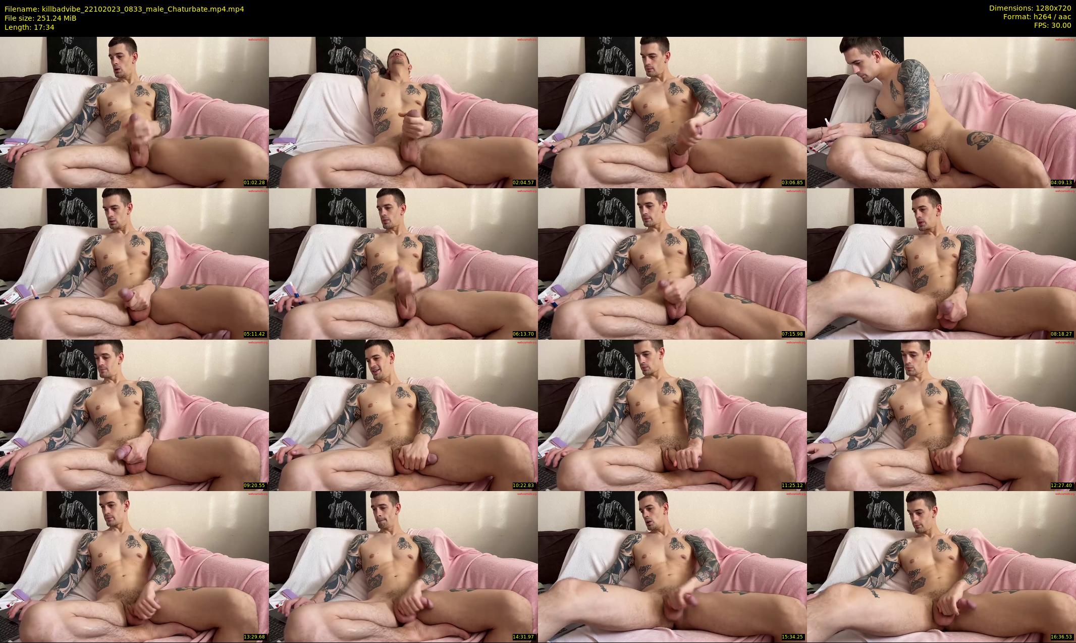 killbadvibe — 18 minute Chaturbate male cam show recording, 720p, Oct 22, 2023