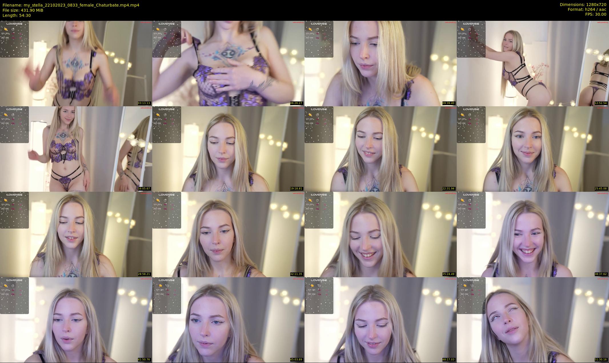my_stella — 55 minute Chaturbate female cam show recording, 720p, Oct 22, 2023