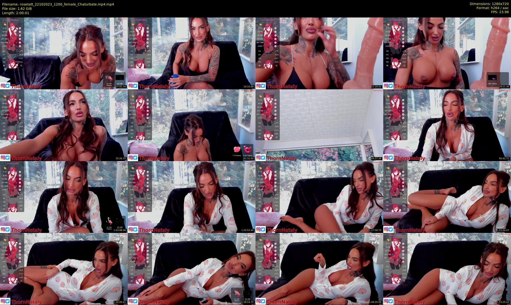 rosetatt — 121 minute Chaturbate female cam show recording, 720p, Oct 22, 2023